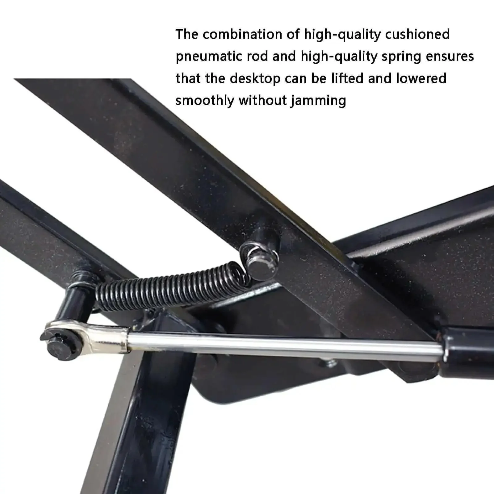 Lift Top Coffee Table Mechanism With Hinge Spring And Pneumatic Assist, Width Adjustable From 18.3 To 32 Inches, DIY Hardware Fitting For Lift Up Tables, Smooth Raise And Lower, No Fuss Install - Image 5