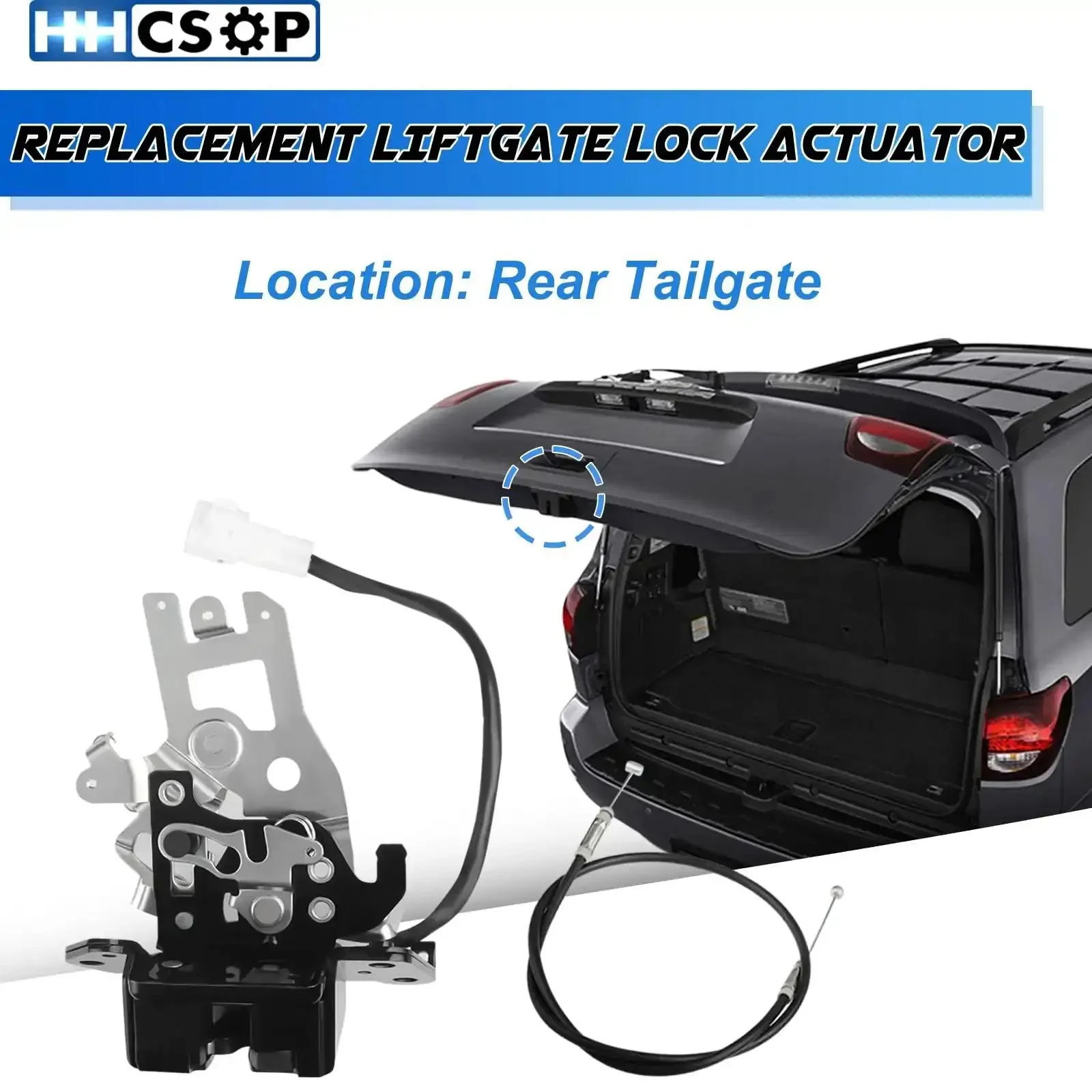 Liftgate Lock Actuator And Tailgate Latch Motor For Sequoia 2001 2002 2003 2004 2005 2006 2007 4.7L Rear Hatch Back Door Latch And Cable Assembly OE Replacement 931861 693010C010 646800C010 - Image 7