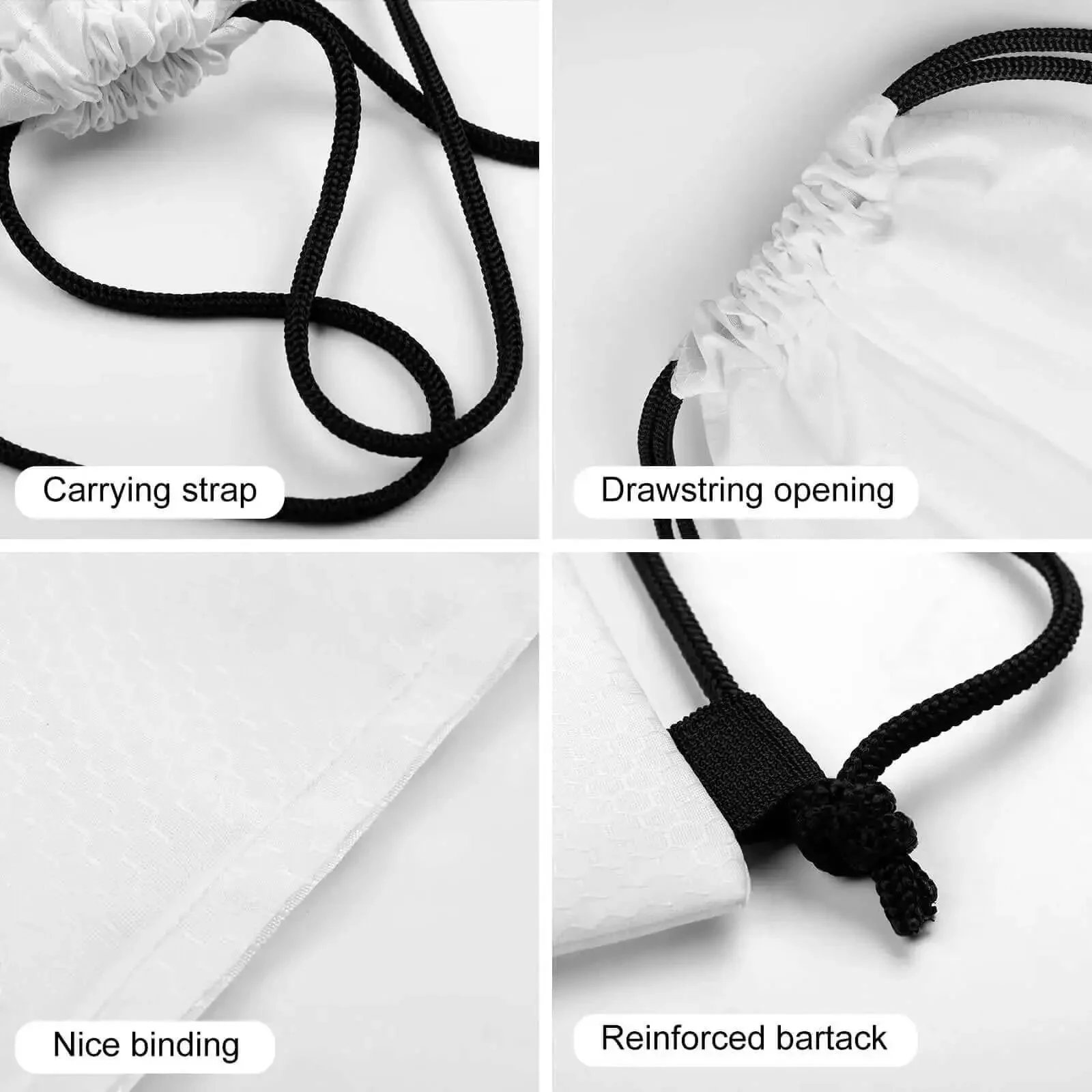 Lightweight Drawstring Sackpack For Gym And Travel Durable Polyester Secure Braided Drawstring To Keep Belongings Safe Ideal Beach Bag Everyday Use With Rainbow Llama Sunglasses Design - Image 2