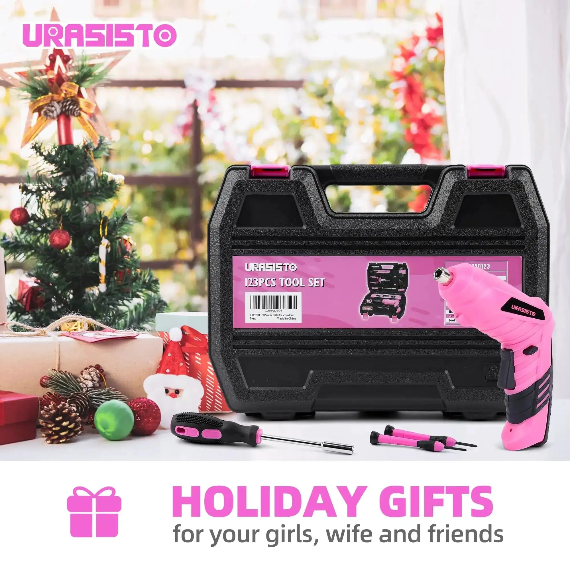 Lightweight Pink Cordless USB Electric Screwdriver Kit With 3.6V Drill Driver For Home DIY Women Friendly Tool Set Easy To Use Lithium Ion Power Great For Screws Wood And Plastic Projects - Image 2