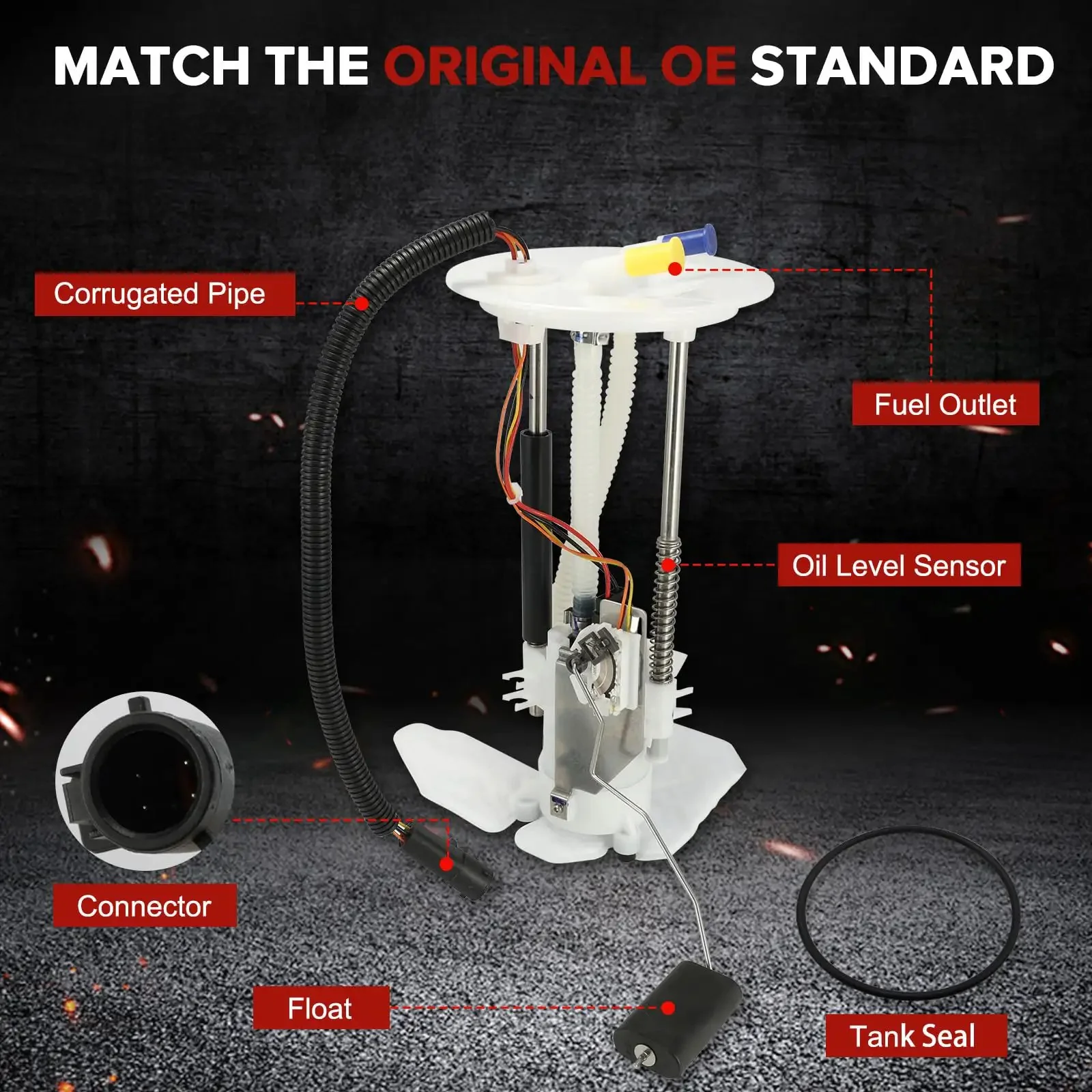 Lincoln Navigator Fuel Pump Module Assembly Sending Unit Replacement For 2003 2004 5.4L V8 Direct Fit Drop In SP2362M PFS-16 PFS-286 Replaces 2L7Z-9H307AA 2L7Z-9H307AF - Image 5