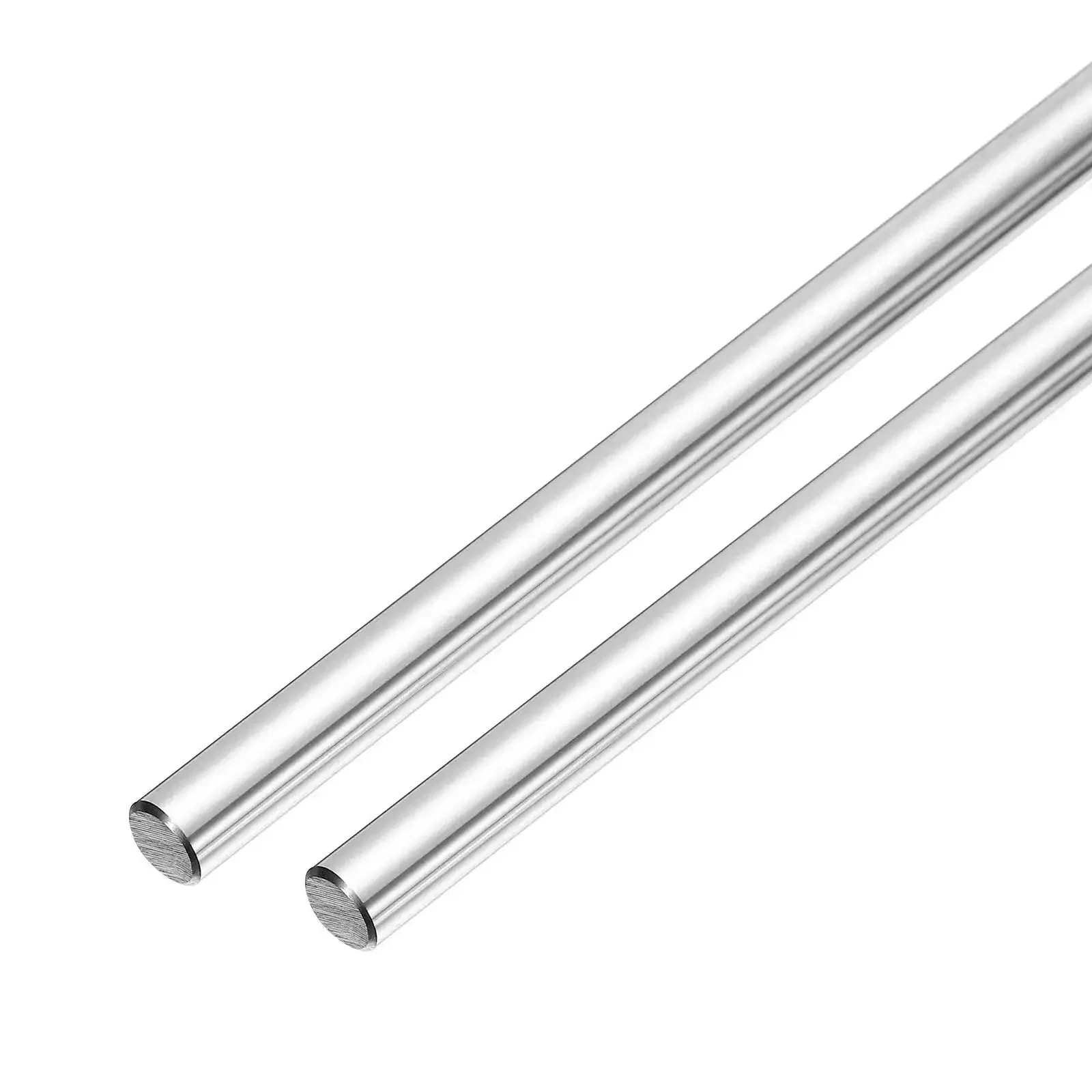 Linear Motion Rods 6mm x 350mm Set Of 2 Solid Case Hardened Chrome Plated Rails Shaft Guides For CNC Machines, 3D Printers, DIY Crafts, Model Cars And Planes, Smooth Precise Linear Travel