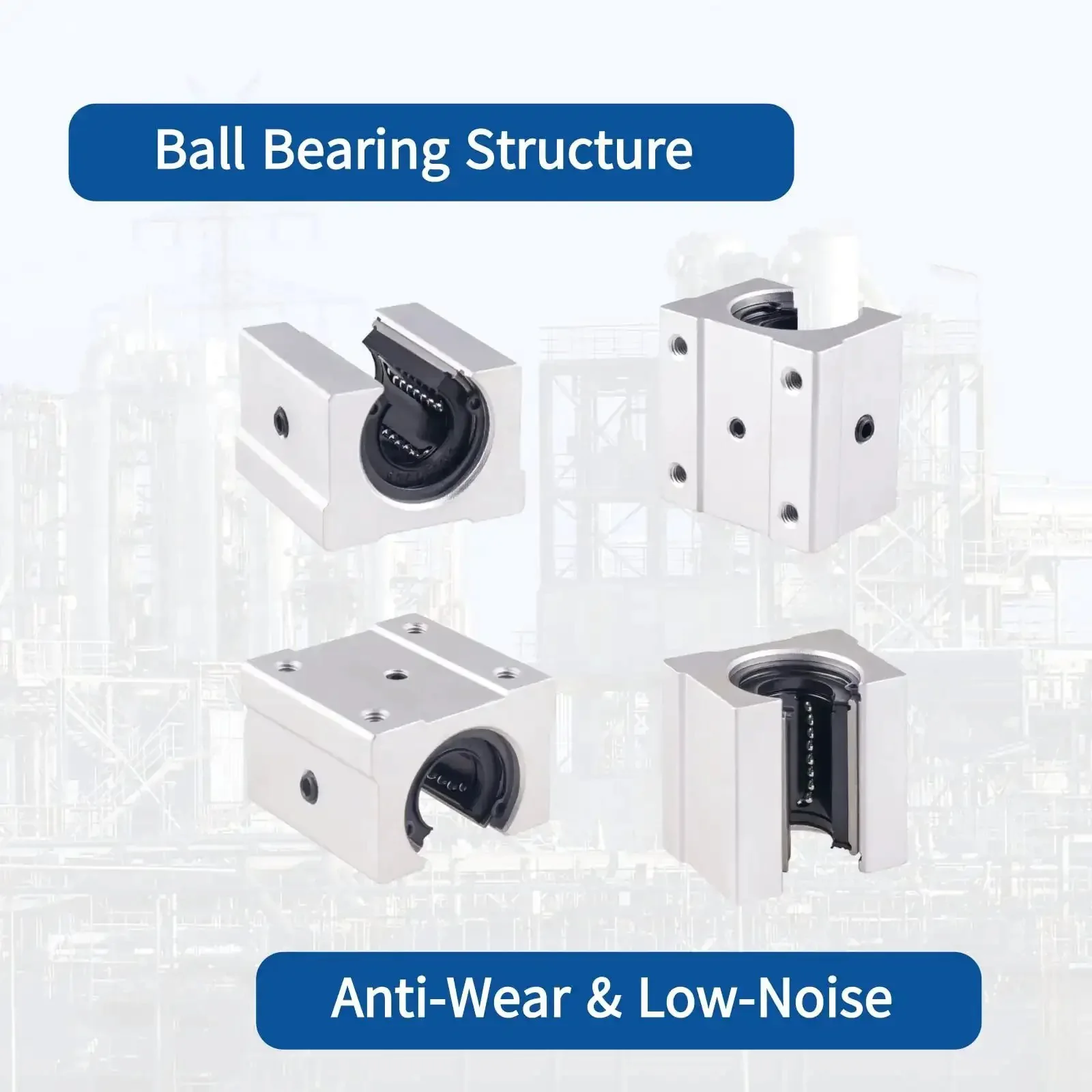 Linear Rail Kit With Two 1000mm SBR20 Rails And Four SBR20UU Carriage Blocks For DIY CNC Routers And Lathes Smooth Sliding Precise Positioning Easy Setup Durable Rails And Bearings - Image 5