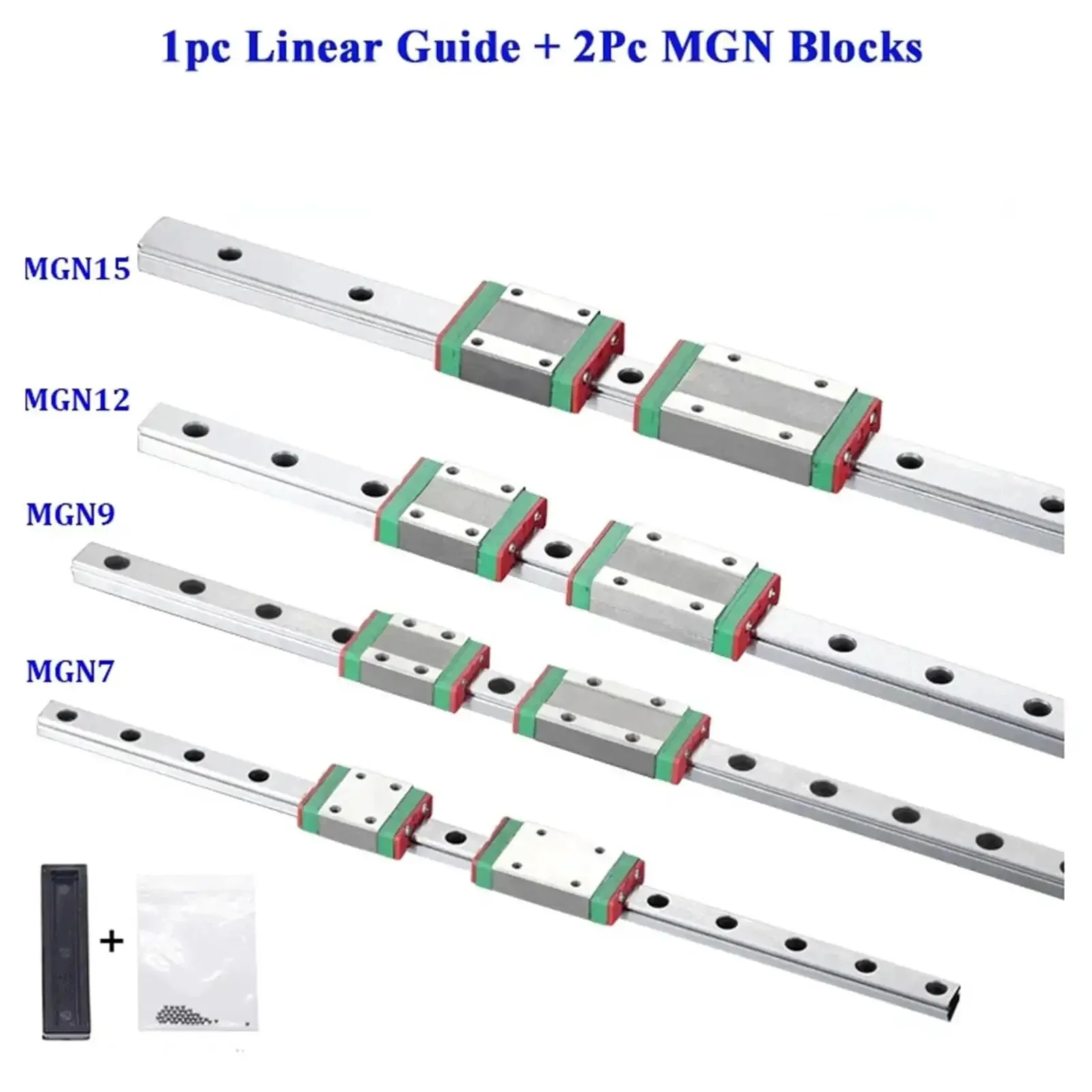 Linear Rail System With Adjustable 550Mm To 1000Mm Length And Two MGN Guide Blocks For Smooth Fast Glide And Durable CNC 3D Printer Or DIY Project Setup Precision Alignment And Low Friction For High Load - Image 6