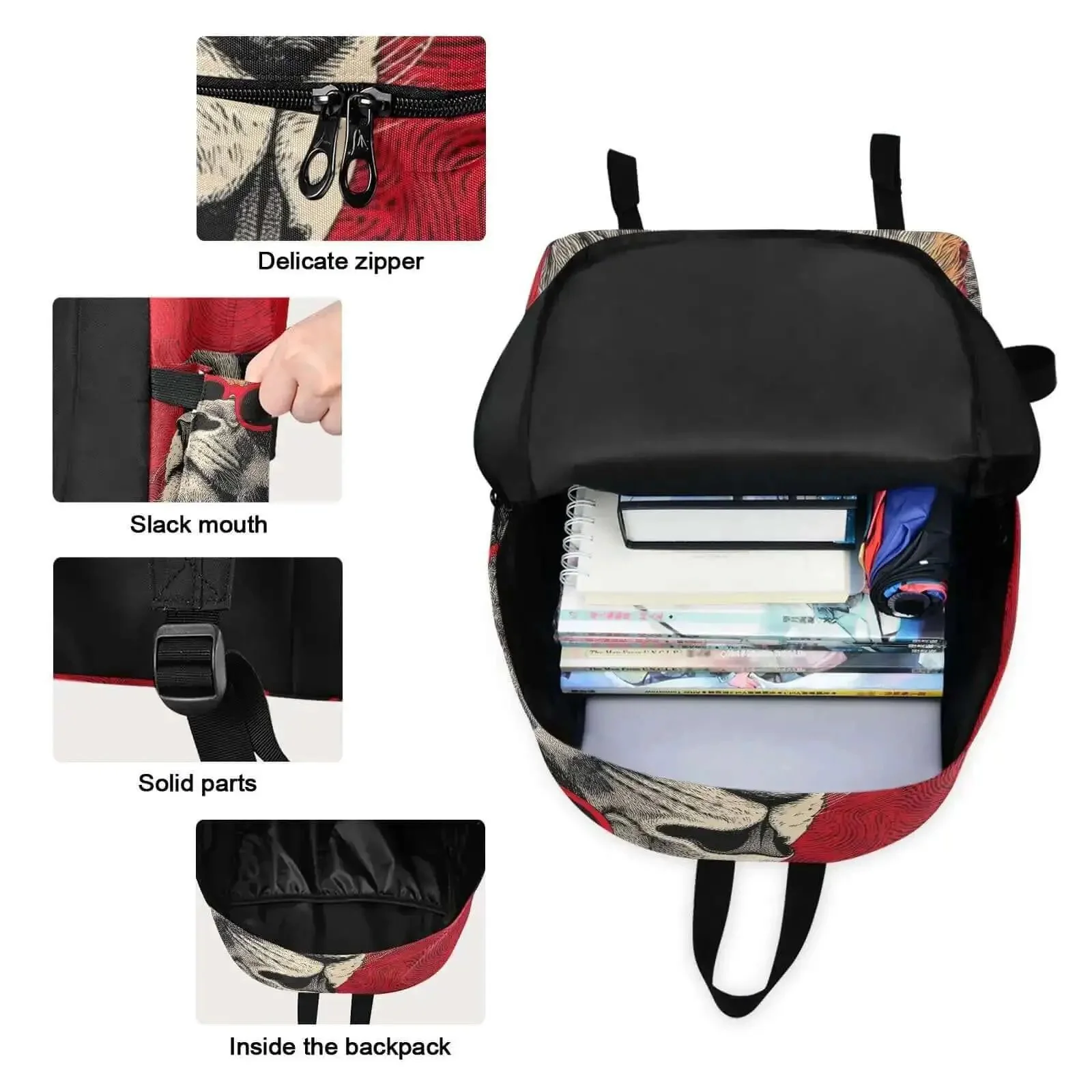 Lion Sunglass Backpack With Insulated Cooler Lunch Box, Lightweight 15.6 Inch Laptop Daypack For Women And Men, Scratch Resistant Nylon, Multiple Pockets, Insulated Lunch Bag For Work Travel - Image 6