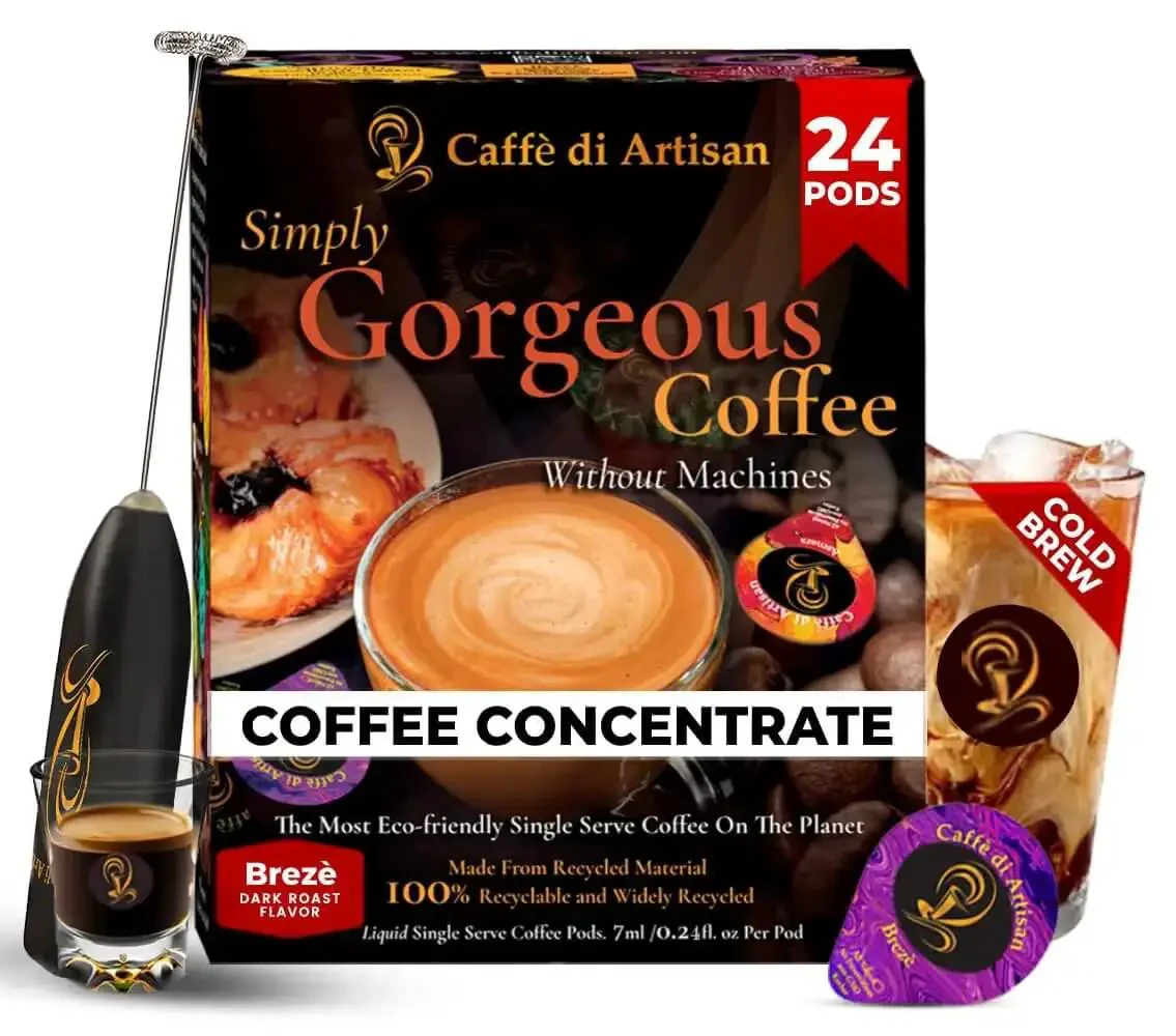 Liquid Coffee Pods For Cold Brew Iced Coffee Or Hot Coffee No Machine Required Eco Friendly Single Serve Coffee Pods With Rich Arabica Dark Roast And Frother Ready In Seconds 24 Count