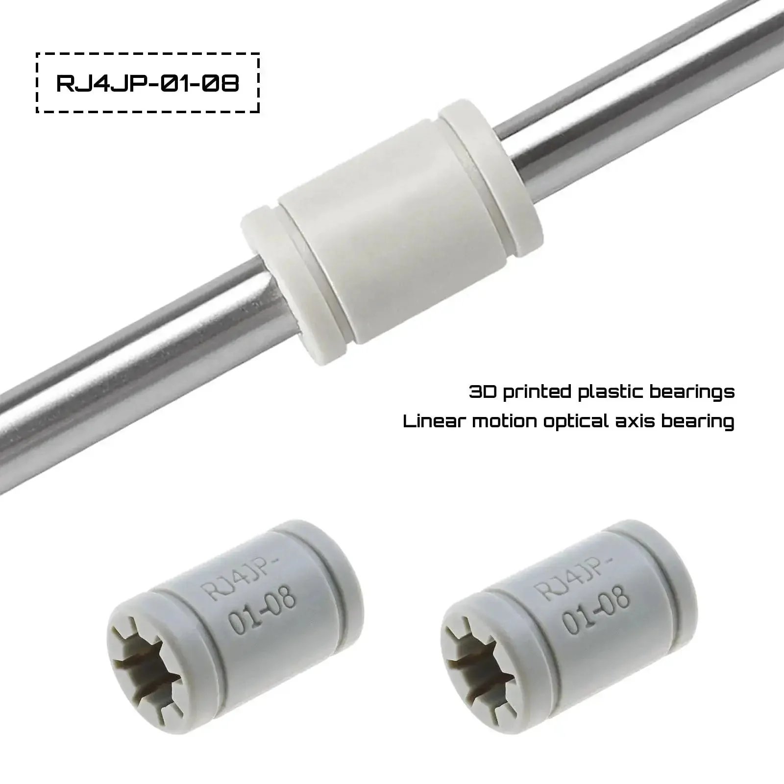 LM8UU Linear Bearing Set 8Mm Inner Diameter, 15Mm Outer Diameter, 24Mm Length For DIY 3D Printer - 10 Pack Replacement Bearings With Low Friction, Smooth Sliding, Pro Grade Pillow Block Compatible - Image 9