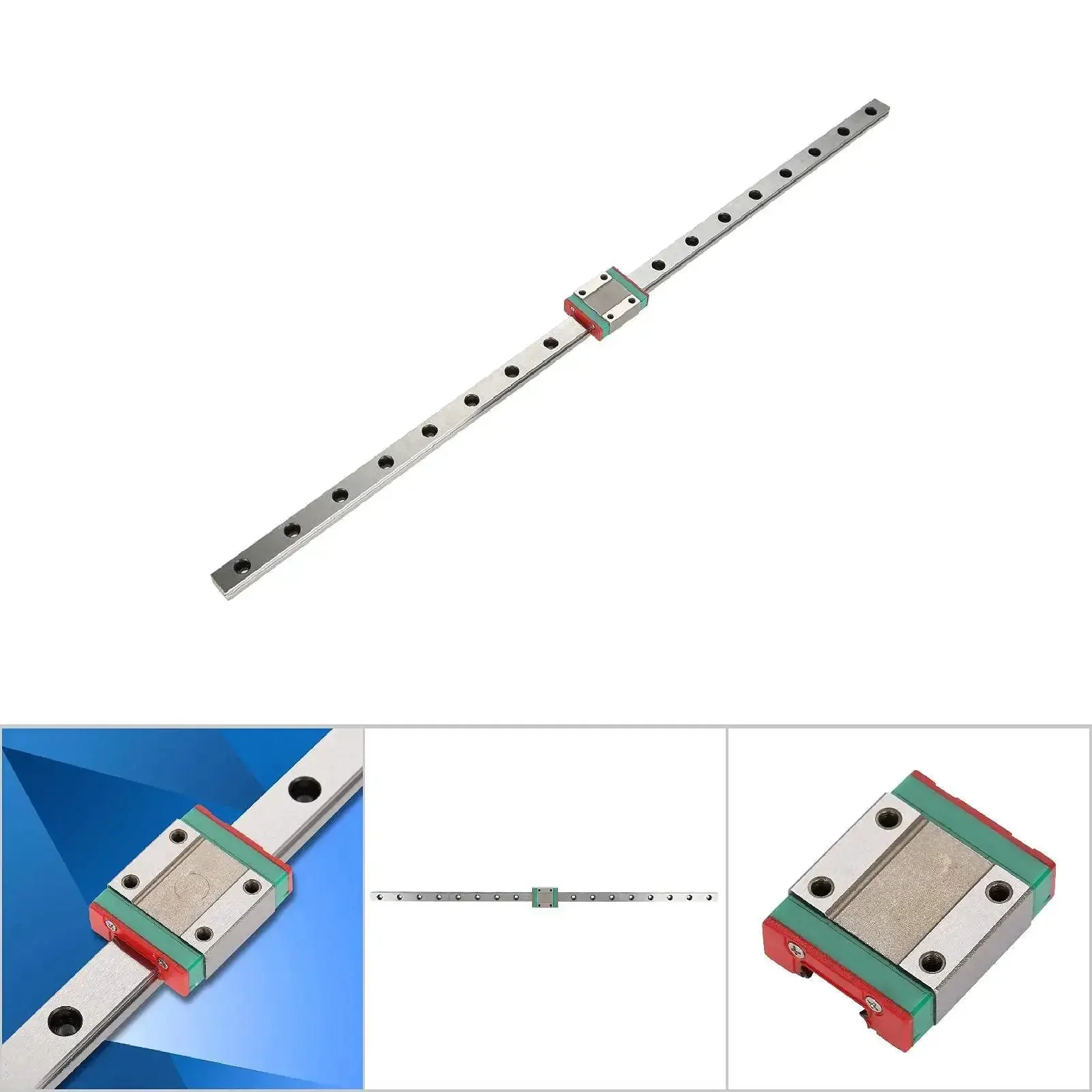 12mm Wide Miniature Linear Rail Guide With 4-Point Contact Slide Block Long-Lasting Lubrication System 450mm Precision Motion Rail For CNC Robotics Automation And Fine Positioning - Image 4