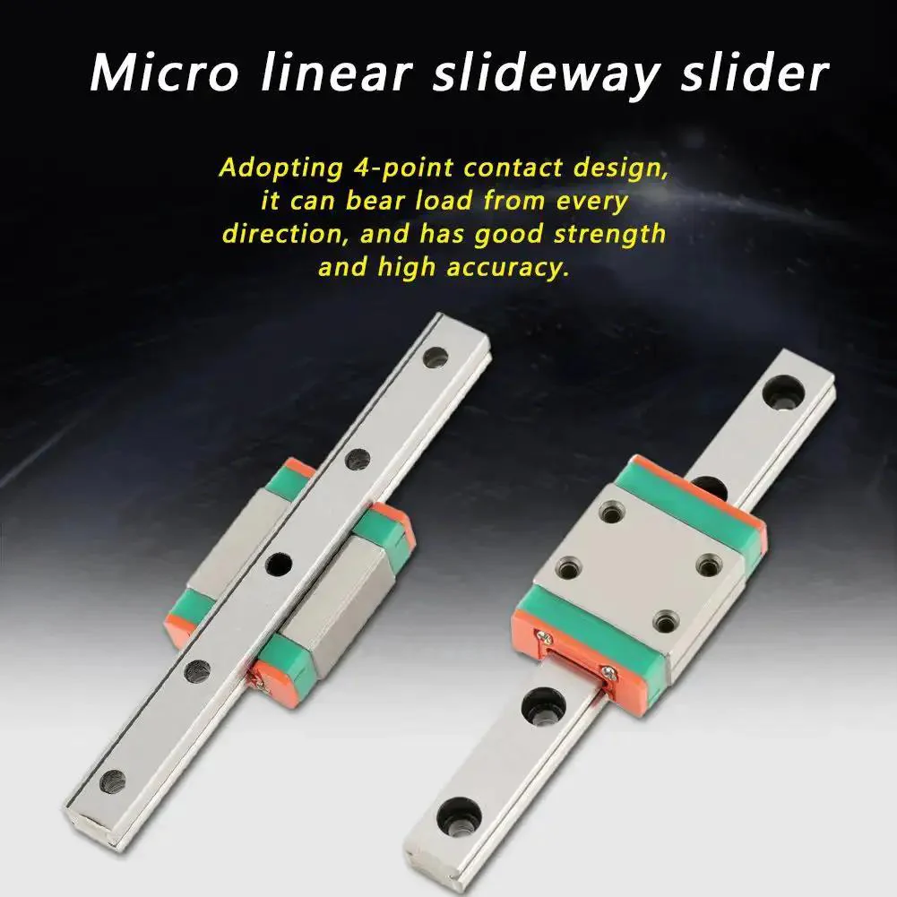 LML7B Miniature Linear Rail Guide 7mm Width With Slide Block For 3D Printer And CNC Machine 70mm Travel High Load Capacity Self Aligning Ball Retainer 4 Point Contact For Precision Movement - Image 5