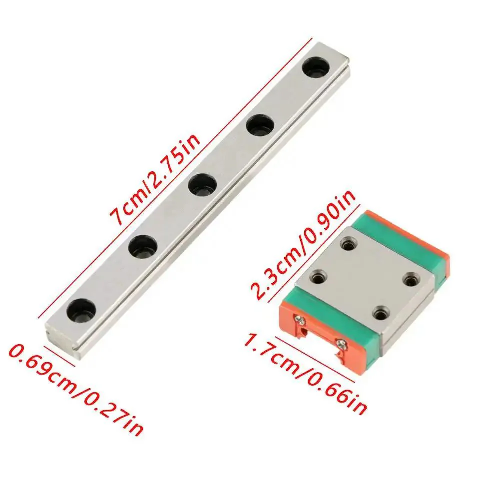 LML7B Miniature Linear Rail Guide 7mm Width With Slide Block For 3D Printer And CNC Machine 70mm Travel High Load Capacity Self Aligning Ball Retainer 4 Point Contact For Precision Movement - Image 9