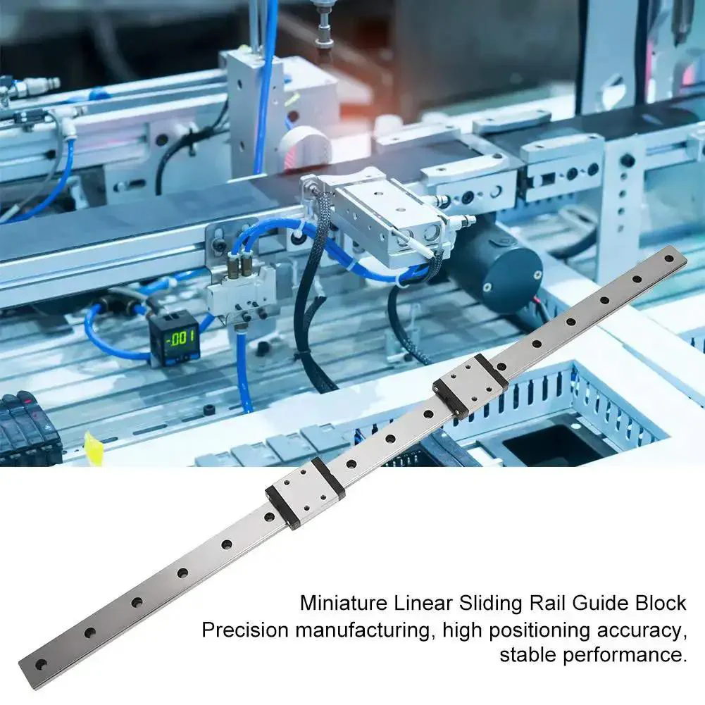 Miniature Linear Guide Rail 500 By 18 Millimeter With Two Sliding Blocks Precision Linear Rail For CNC Machines 3D Printers Optical Inspection And Automated Measuring Equipment Smooth High Precision Motion - Image 2