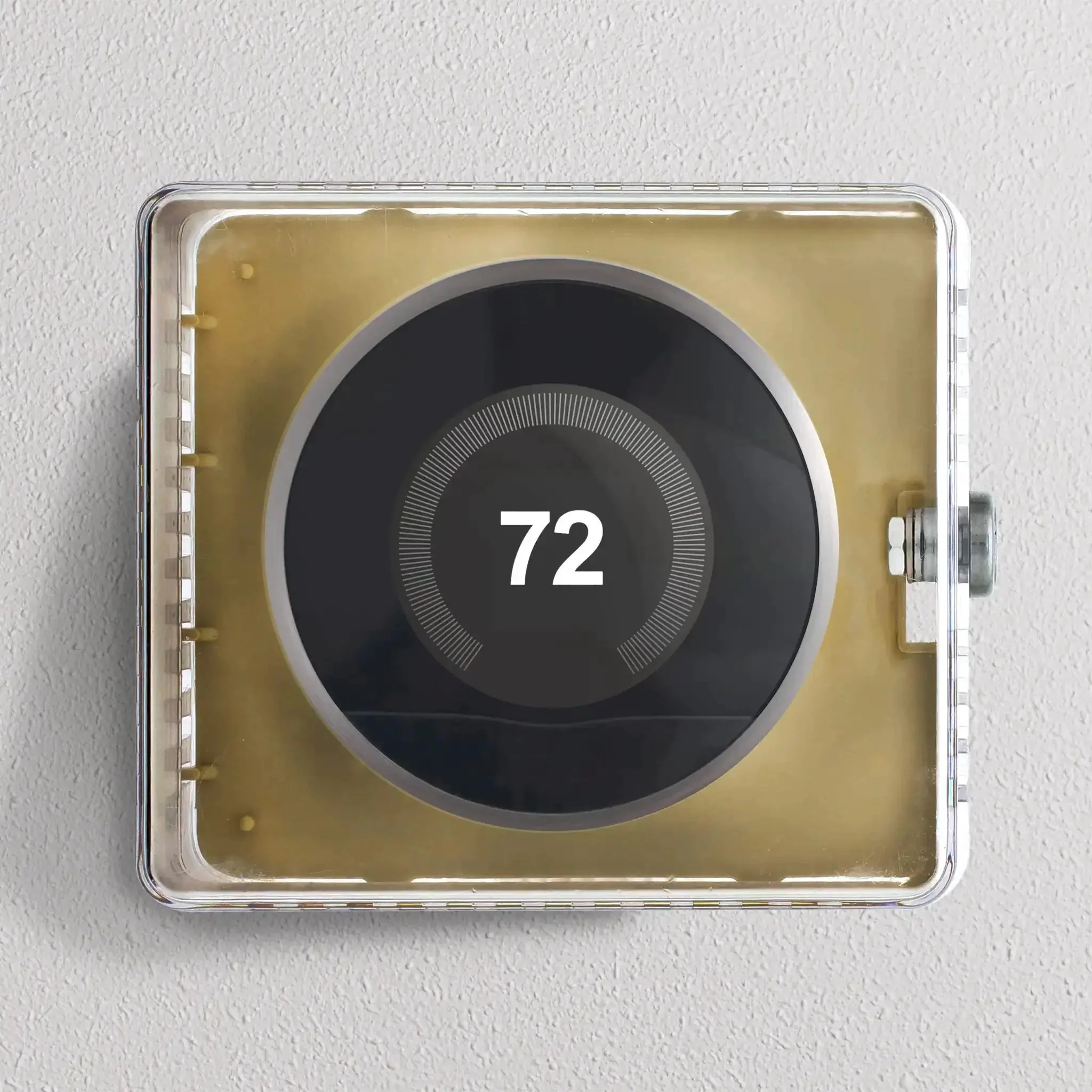 Lockable Thermostat Cover Box With Key For Wall Mount HVAC Control Panel Protects Your AC And Heating Unit Clear Plastic Lock Box Keeps Prying Hands Away From It Easy Fit 5.25 By 2.75 By 4.6 Inch Energy Saving - Image 7