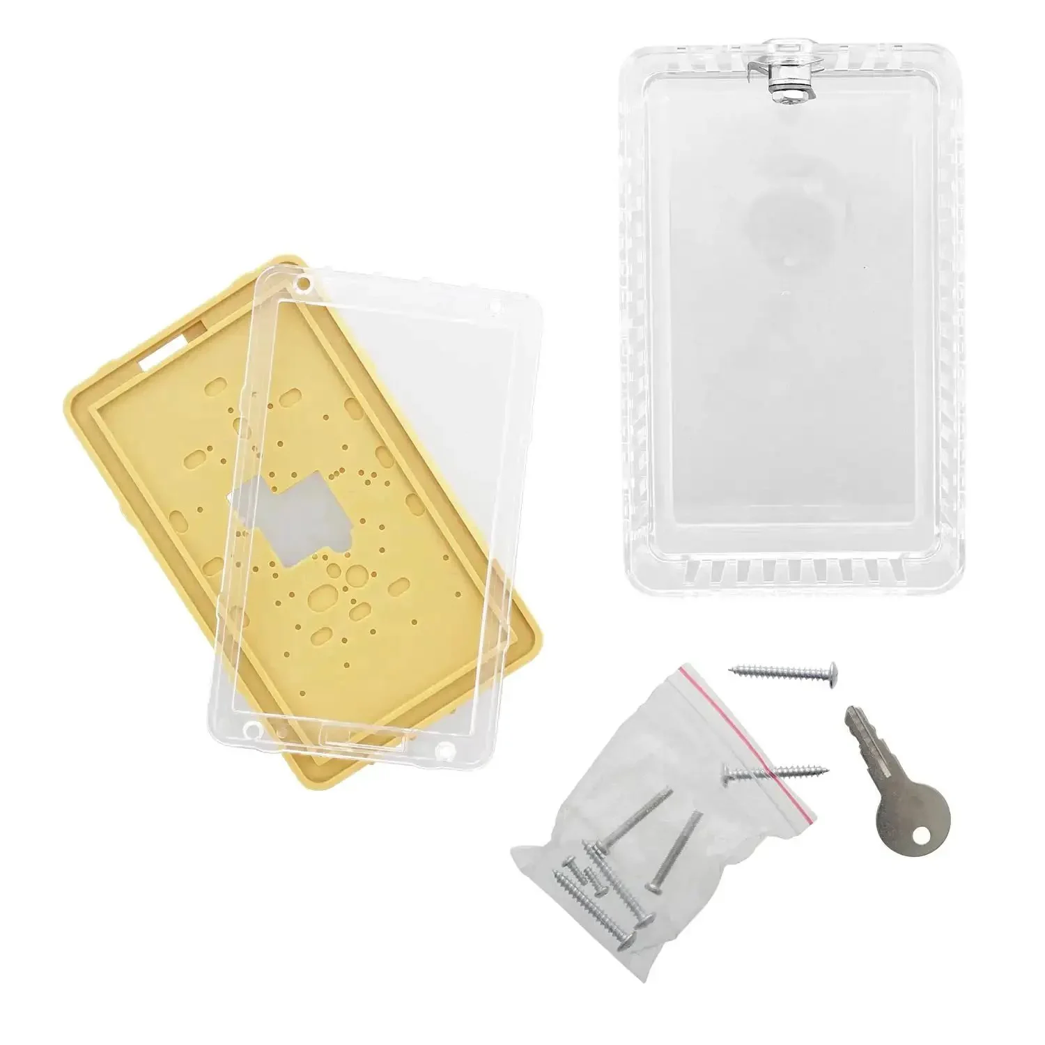 Locking Thermostat Cover for Home HVAC Clear Plastic Wall Mount with Key Lock Box for Temperature Control Prevent Tampering and Save Energy Easy Install Shield for Heating and Cooling Systems - Image 2