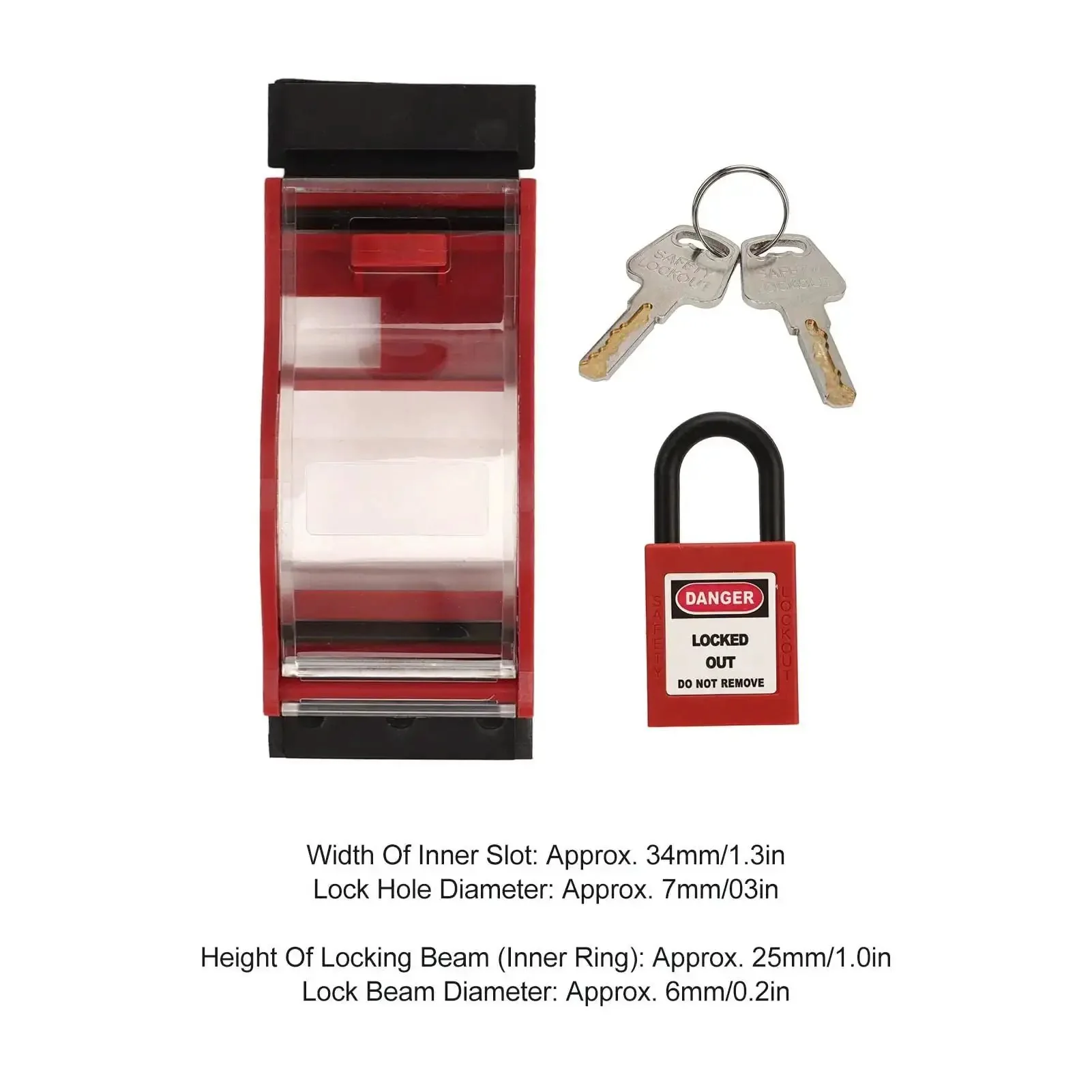 Lockout Kit For 2P Miniature Circuit Breakers With Transparent Protection Cover And Safety Padlock Including 2 Keys Quick Attach Durable Lockout Device For Troubleshooting Maintenance And Safe Power Shutdown - Image 6