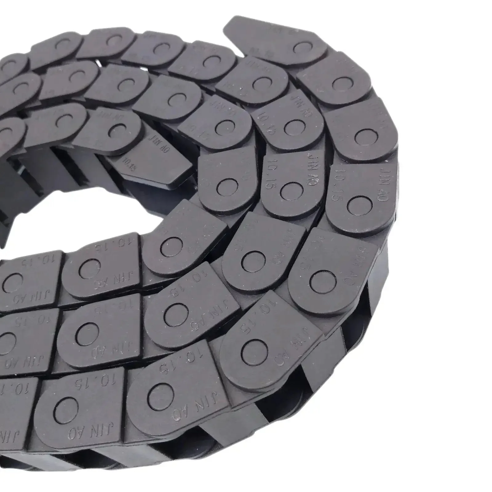 Long Black Nylon Cable Drag Chain Wire Carrier 2M 2000mm 10x15mm Internal Size Beefed Up Reinforced PA66 Cable Guide For CNC Machines Robotic Arms 3D Printers And Heavy Equipment - Image 3