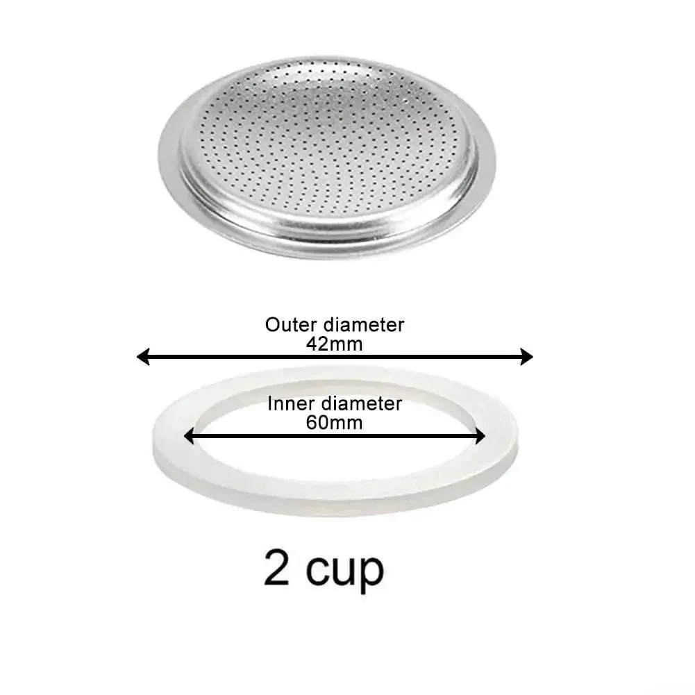 Long Lasting Silicone Gasket Seal For Espresso Moka Pot Replacement, No Fuss Install, Flexible Rubber Seal For Your Coffee Maker, Fits 2 Cup Pots, Includes Multiple Sizes And Sieve, Durable, Leak Free Performance - Image 9