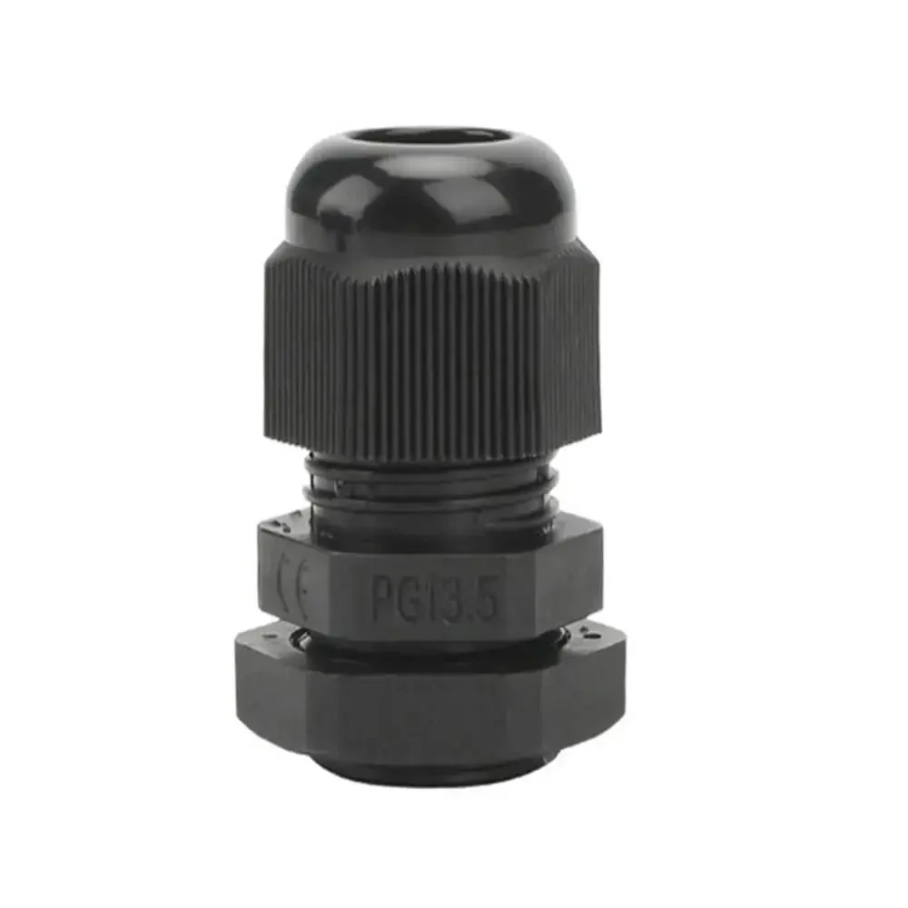 Long Thread PG13.5 Plastic Cable Gland Nylon 10 Pack With Gaskets Weatherproof IP68 To 5 Bar 6mm To 12mm Cord Grip For Thick Electrical Boxes Rugged Conduit And Cord Grip Adapters - Image 2