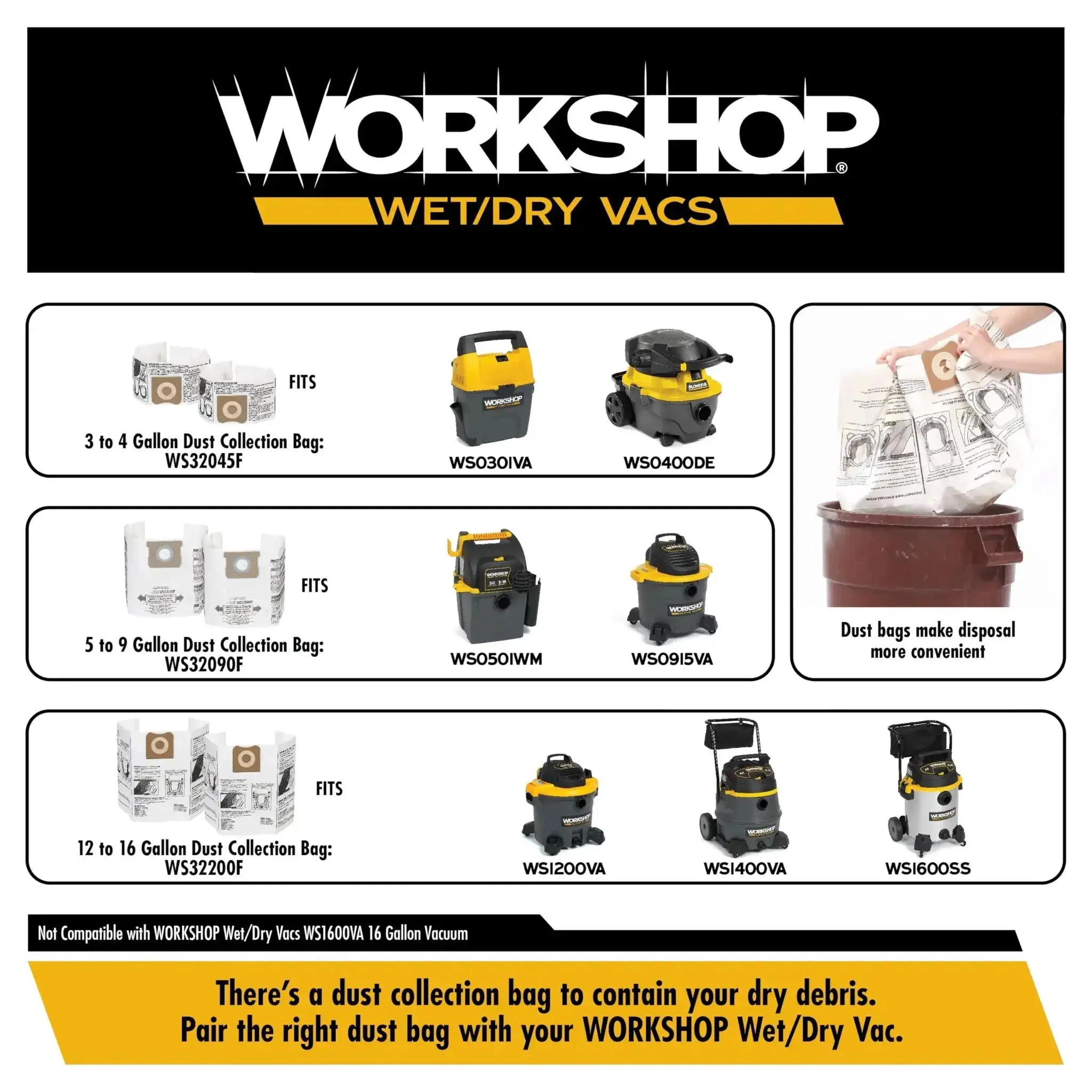Long Two And A Half Inch By Thirteen Foot Locking Wet And Dry Shop Vacuum Hose With Dual Flex Ends For 180 Degree Reach And Easy Maneuvering Anti Crimp Design Includes Adapters To Fit Most Vacuums Great For Garage And Shop Cleanup - Image 4