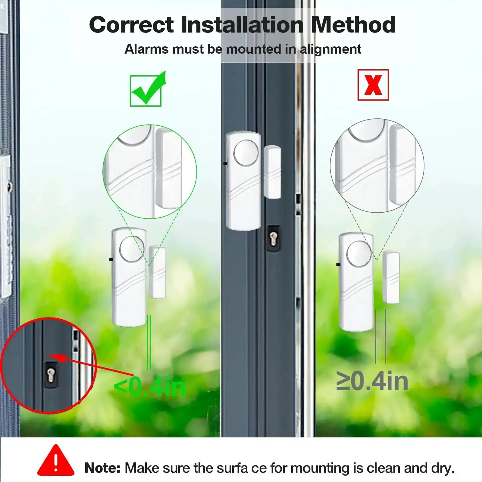 Loud Wireless Door And Window Alarm Pack Easy Install Magnetic Sensor Burglar Alarm System For Home Office Kids Safety And Pool Area 90dB Entry Alert 4 Pack - Image 2