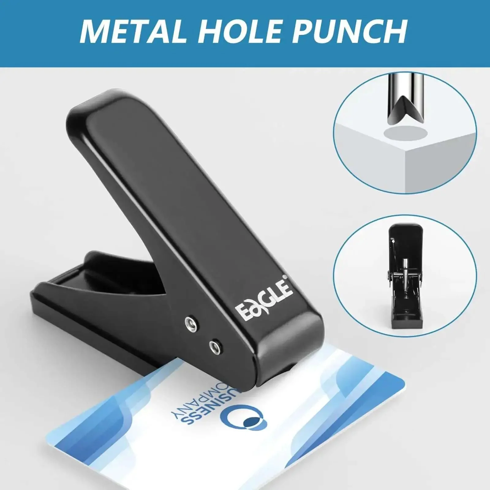 Low Force One Hole Paper Punch, 12 Sheets Capacity, One Quarter Inch Hole Size, Metal Desk Punch, Compact Portable Black Office Punch With Anti Skid Base, Ideal For Home, School Or Small Office Use - Image 7