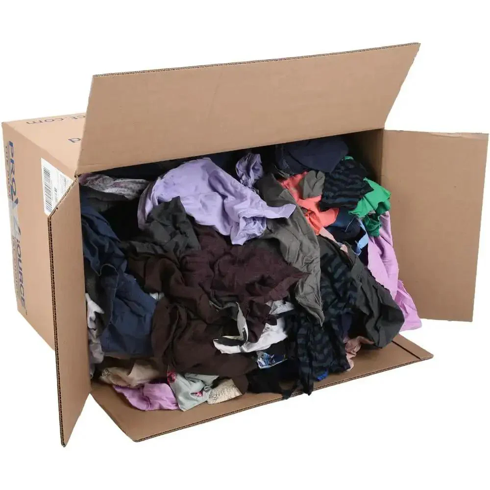 Low Lint Reclaimed Cotton Polo Shop Rags, Washable And Reusable For Auto Home And Workshop Use, Assorted Colors, Streak Free Finish, Eco Friendly Upcycled Towels, 10 Pound Box With About 30 To 40 Rags - Image 4