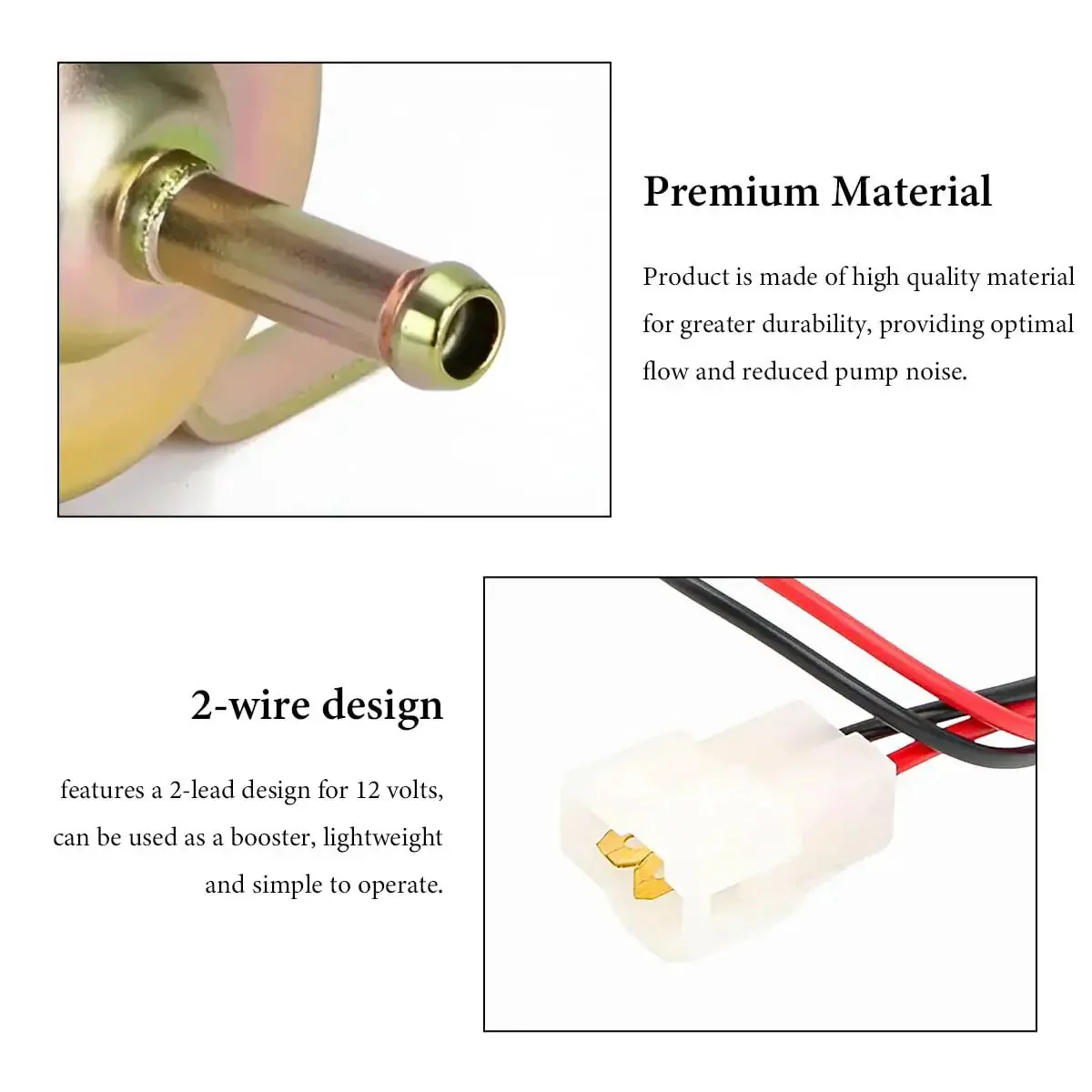 Low Pressure Inline Electric Fuel Pump 12V 3-6 PSI With Built In Check Valve For Cars Trucks Motorcycles Gas Diesel Engines Universal Replacement Easy Installation - Image 5