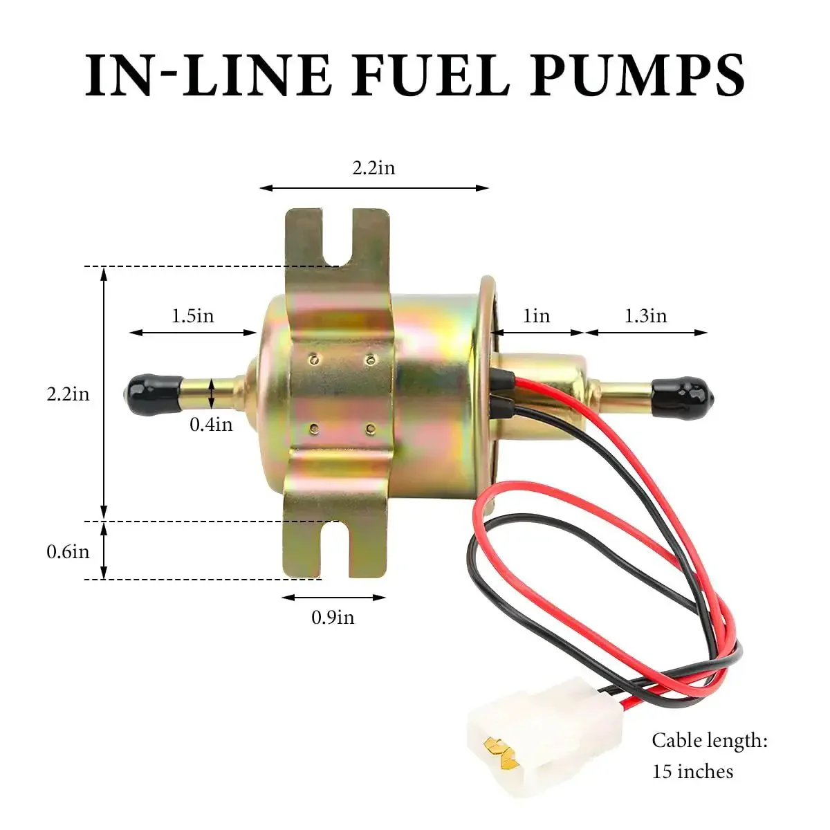 Low Pressure Inline Electric Fuel Pump 12V 3-6 PSI With Built In Check Valve For Cars Trucks Motorcycles Gas Diesel Engines Universal Replacement Easy Installation - Image 6