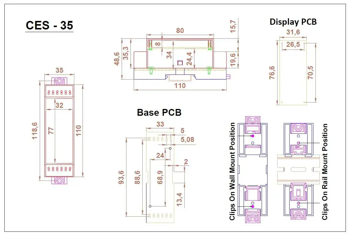 Low Profile DIN Rail Enclosure For Home Automation And PLC Switch Boxes, ABS Electrical Box With 35mm Rail Compatibility, Wall Or Rail Mount Clips, Ideal For Raspberry Pi, Arduino, BeagleBone, ODROID Projects - Image 7