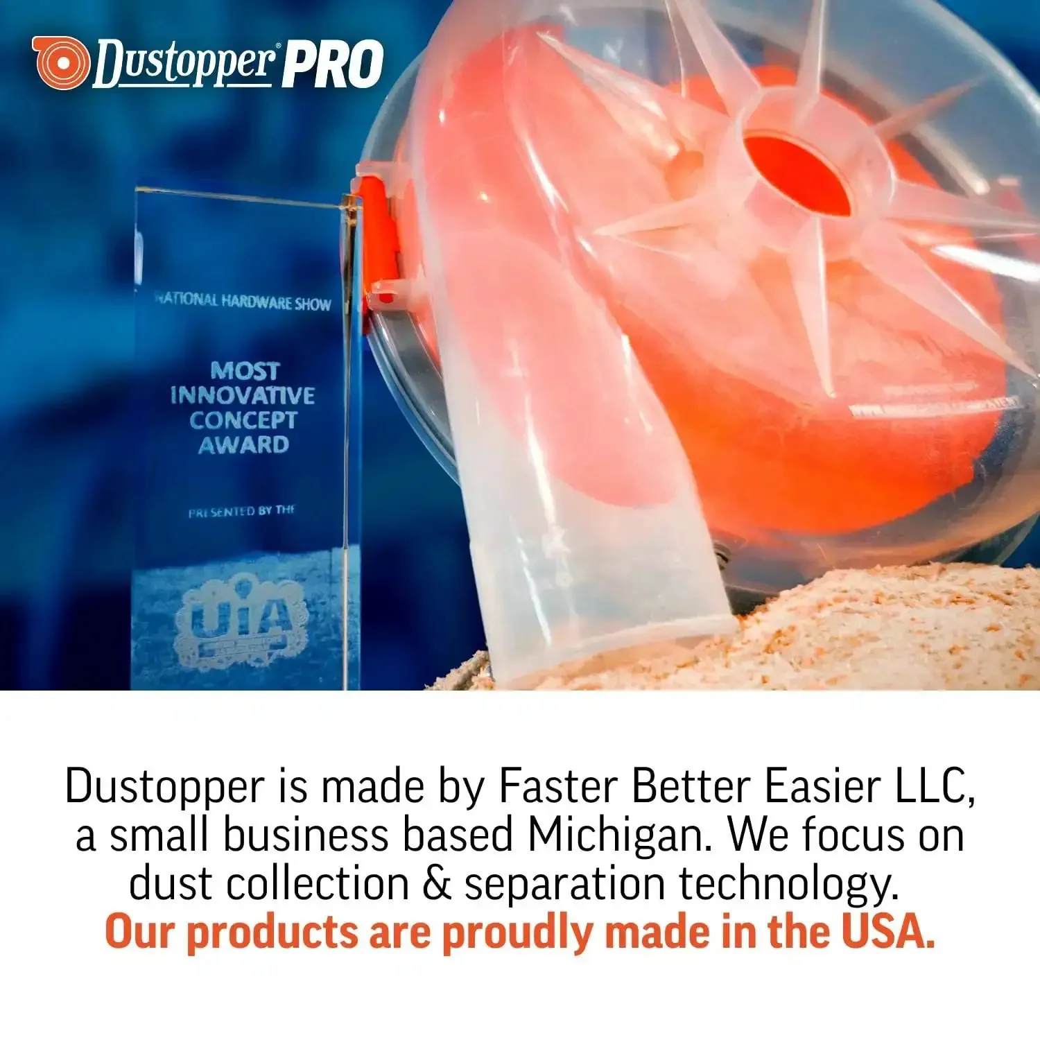 Low Profile Dust Separator Pro Grade For Your Shop Vacuums With High Flow 90 Degree Sweep Elbows And Connection Hose Fits Standard 5 Gallon Buckets Made In USA - Image 2