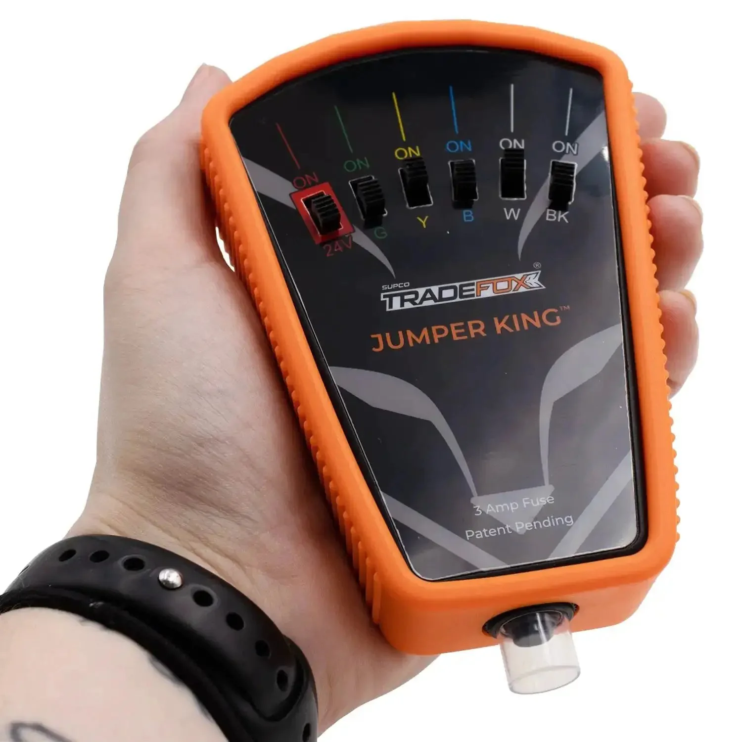 Low Voltage Fused Multi Jumper With Selector Switches For Thermostat Bypass And Quick Fix Short Cycle Prevention In 0 To 30 VAC DC Systems Includes Spade Adapters - Image 2