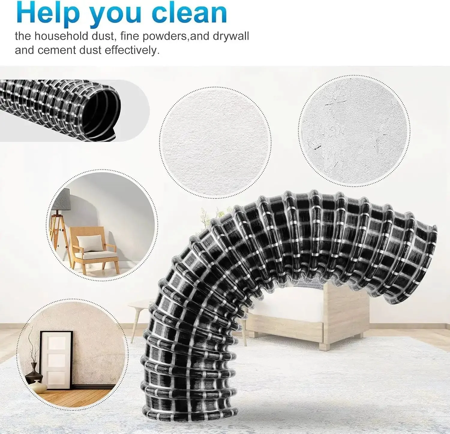 Lower Hose And Replacement Belts For Rocket Vacuum Cleaner Models HV300 HV302 HV320 HV321 1 Pack Or 2 Pack Durable ABS And Steel Hose Replacement Kit For Quick Repairs And Strong Suction - Image 2