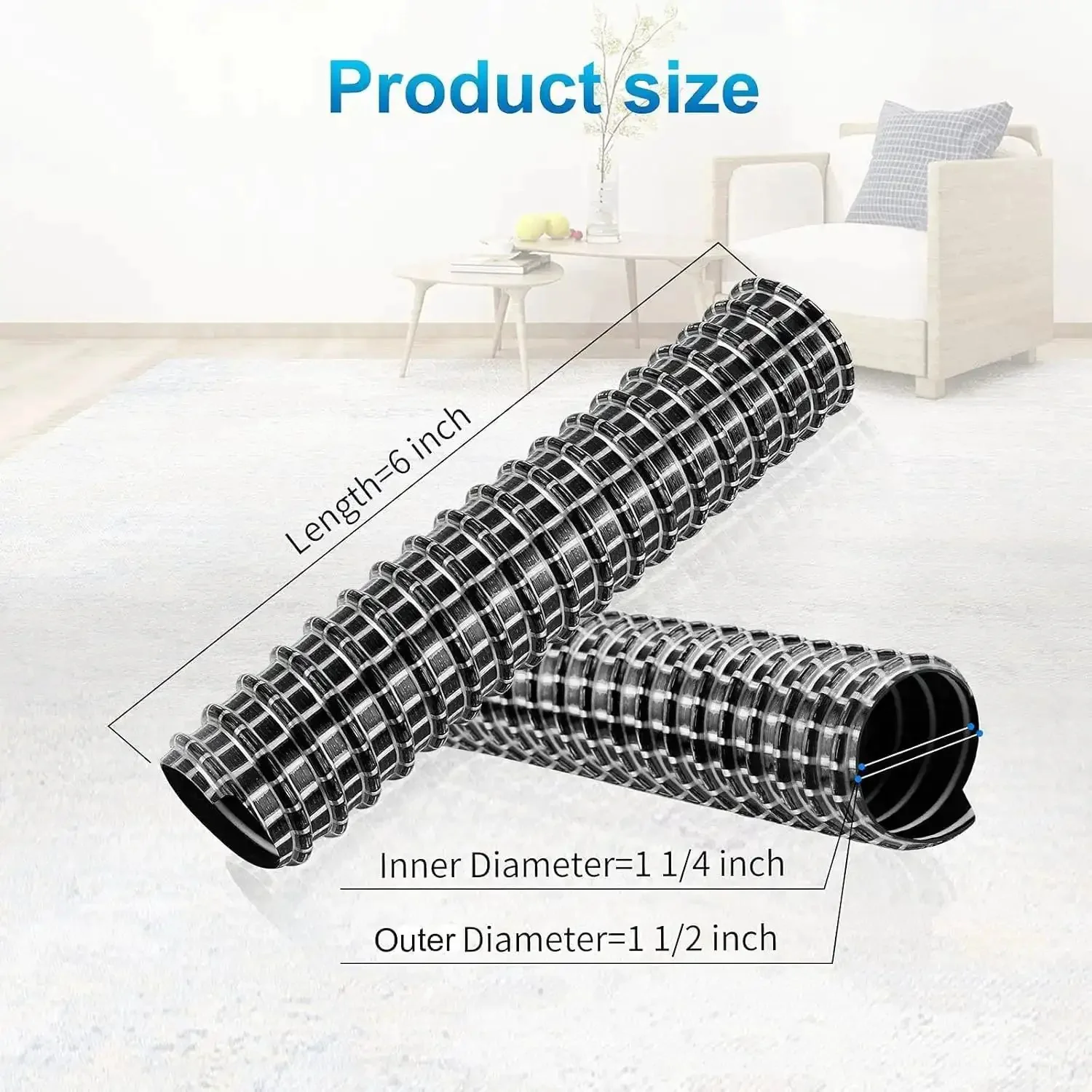 Lower Hose And Replacement Belts For Rocket Vacuum Cleaner Models HV300 HV302 HV320 HV321 1 Pack Or 2 Pack Durable ABS And Steel Hose Replacement Kit For Quick Repairs And Strong Suction - Image 4