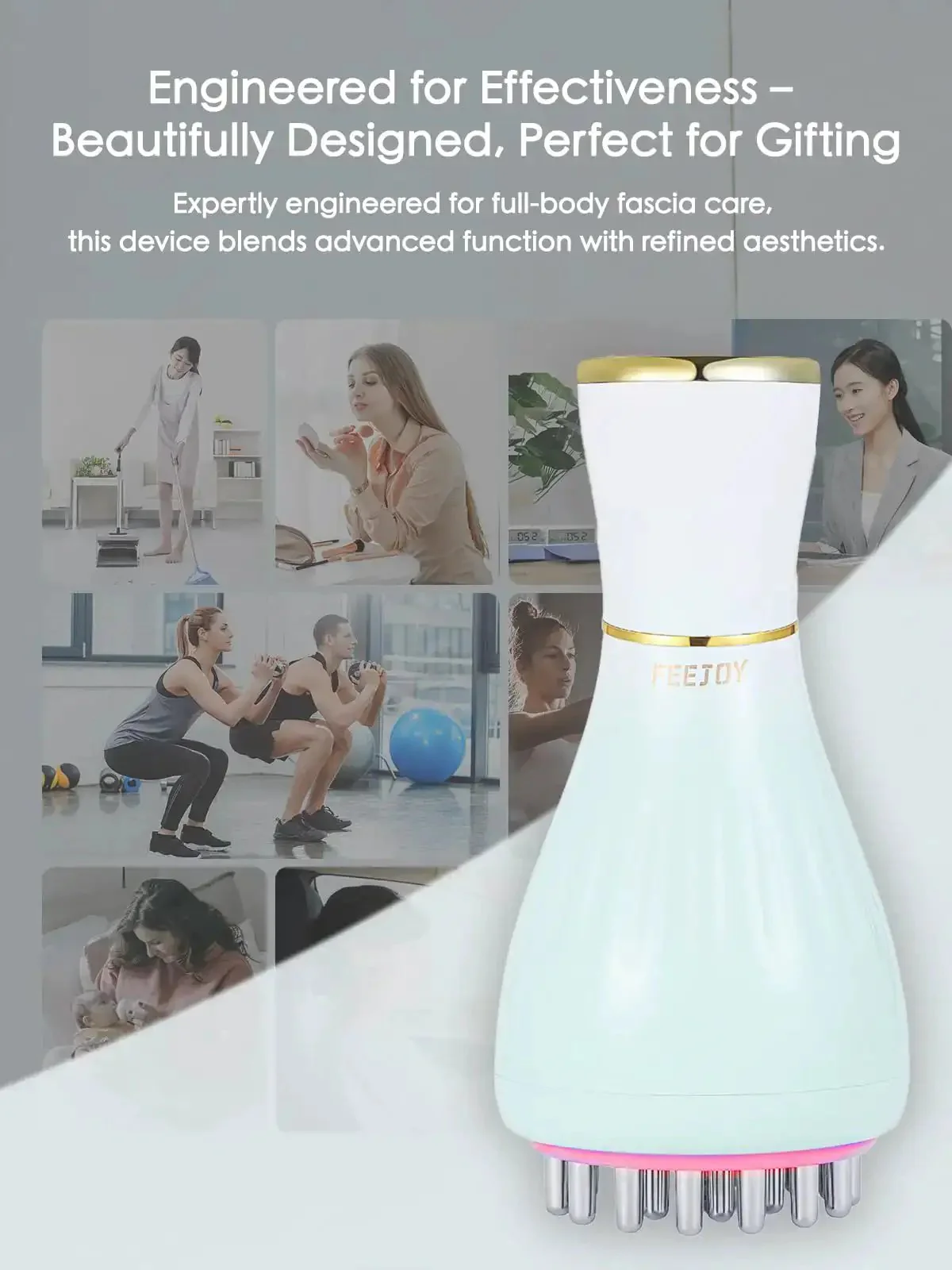 Lymphatic Drainage Massager With Microcurrent, Light, Heat And Vibration For Legs, Arms And Belly, Body Sculpting Tool And Fascia Blaster, Cellulite Oil Included, Reduces Swelling, Bloat, Water Retention And Puffiness - Image 2