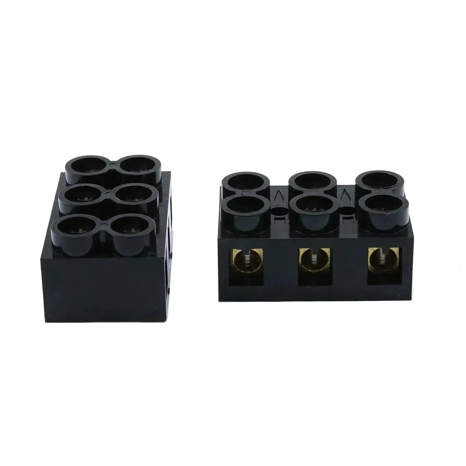 Lyot 500V 60A 3 Position Double Row Screw Terminal Block Set of 2 Panels with Electrical Barrier ABS Flame Retardant Insulated Housing Built Tough for Industrial Control and Electronics - Image 5