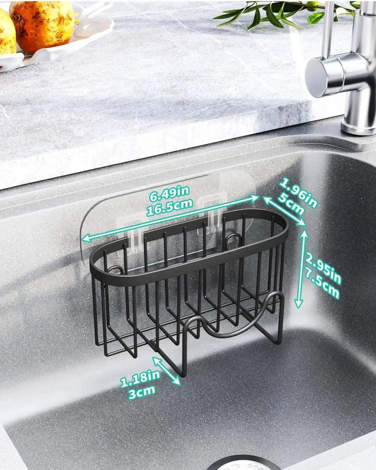 M Shaped Stainless Steel Kitchen Sink Caddy With Dual Mount Options And Rustproof Build Holds Sponges And Brushes Plus Sink Stopper And Scrapers For Easy Dish Station Organization - Image 6