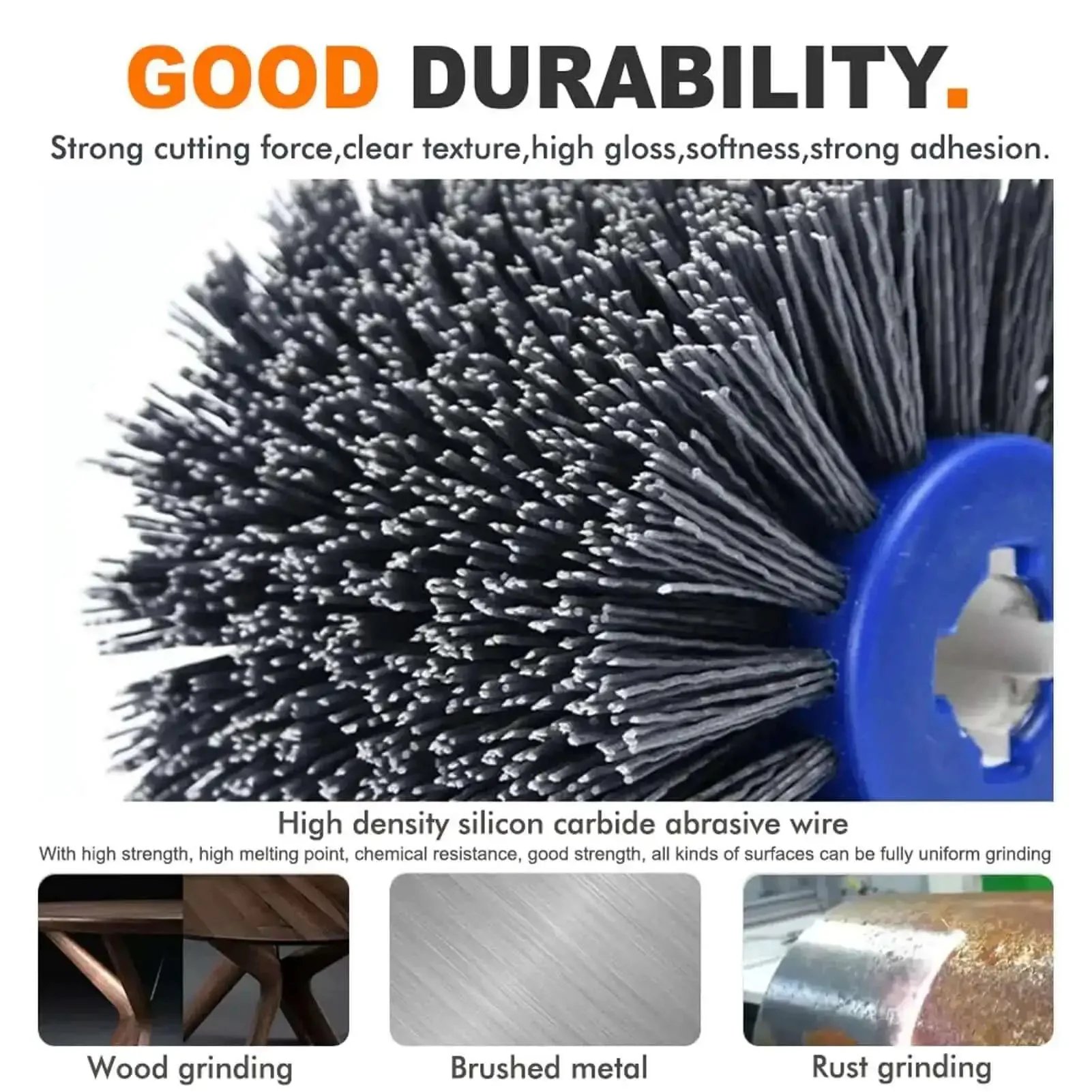 M10 Handheld Burnishing And Polishing Tool For Metal Workpieces, Fast Grinding, Polishing And Fine Burnish On Stainless Steel, Aluminum, Plastic And Wood, Multi Material Attachment For Angle Grinder To Get Pro Level Shine - Image 6