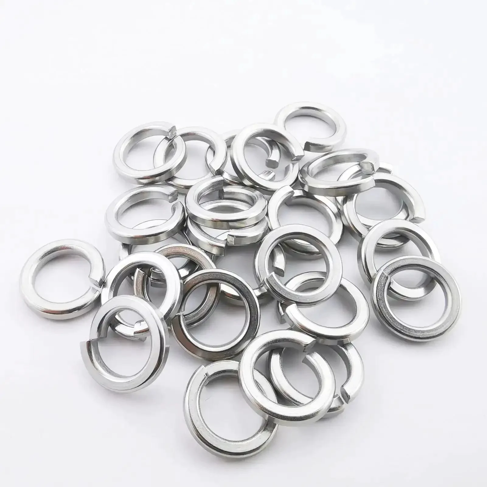 M10 Split Lock Washer Set 50 Pieces In 304 Stainless Steel 18 8 For Bolts Nuts And Screws Beefed Up Spring Lock Washers Precision Machined Anti Slip Durable Silver - Image 2