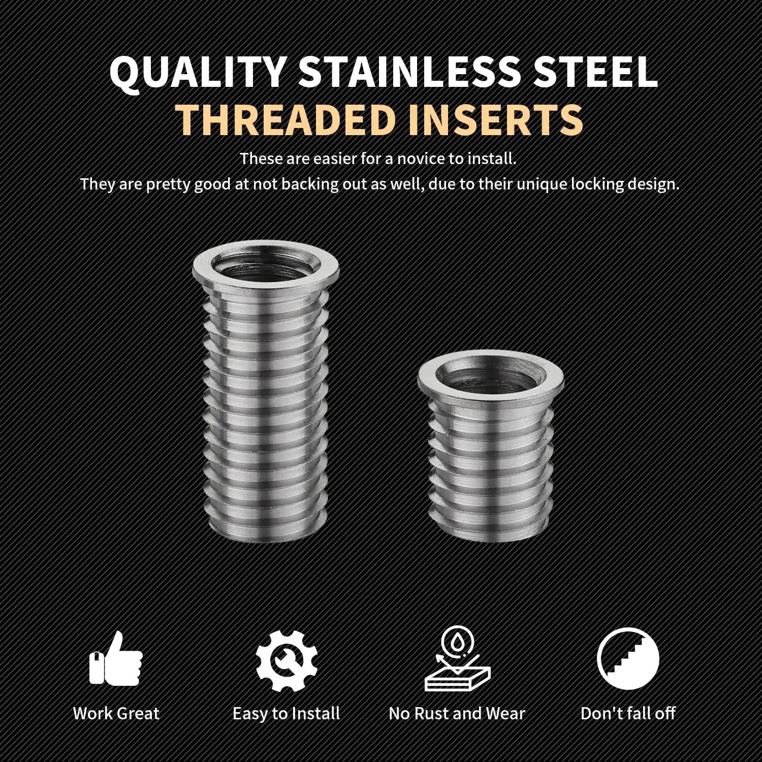 M11x2.0 Thread Repair Kit With Stainless Steel Inserts For Cars And Trucks, Includes HSS Drill, Tap, Counterbore, Install Driver, Two Insert Sizes 16.2mm And 28.2mm, Heavy Duty Stainless Inserts In EVA Case - Image 6