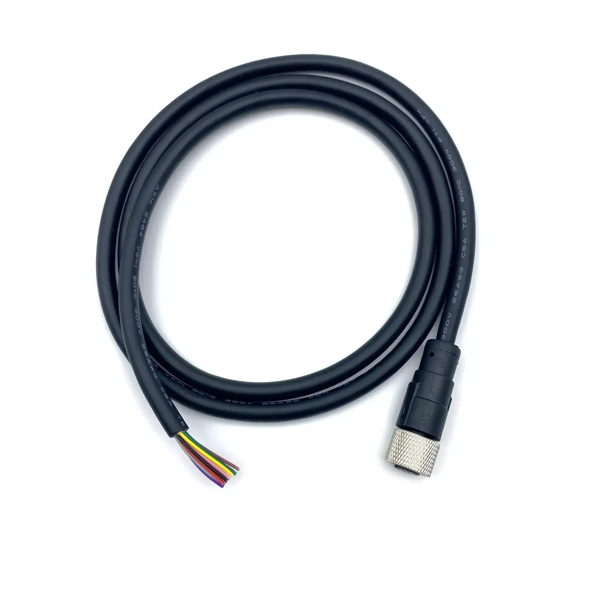 M12 12 Pin Female Connector Cable A Code Straight Aviation Plug Electrical PVC Industrial Molded Unshielded 5 Meter AWG 26 With Gold Plated Brass Contacts For Tough As Nails Data And Signal Transmission In Harsh Environments - Image 4