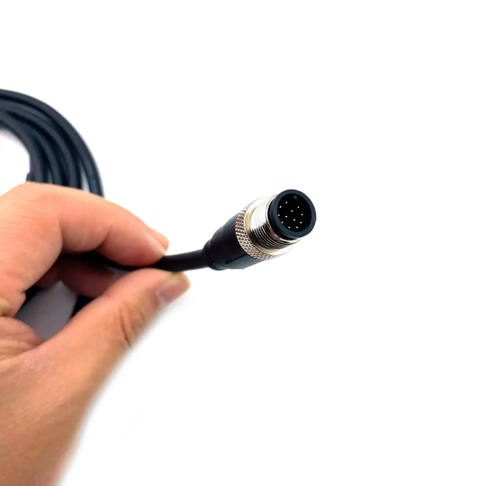 M12 12 Pin Male Connector Cable A Code Straight Molding Wire 2M AWG26 PVC Jacket Industrial Sensor Cable With Brass Gold Plated Contacts For Field Devices And Terminal Blocks No Fuss Plug And Play - Image 5