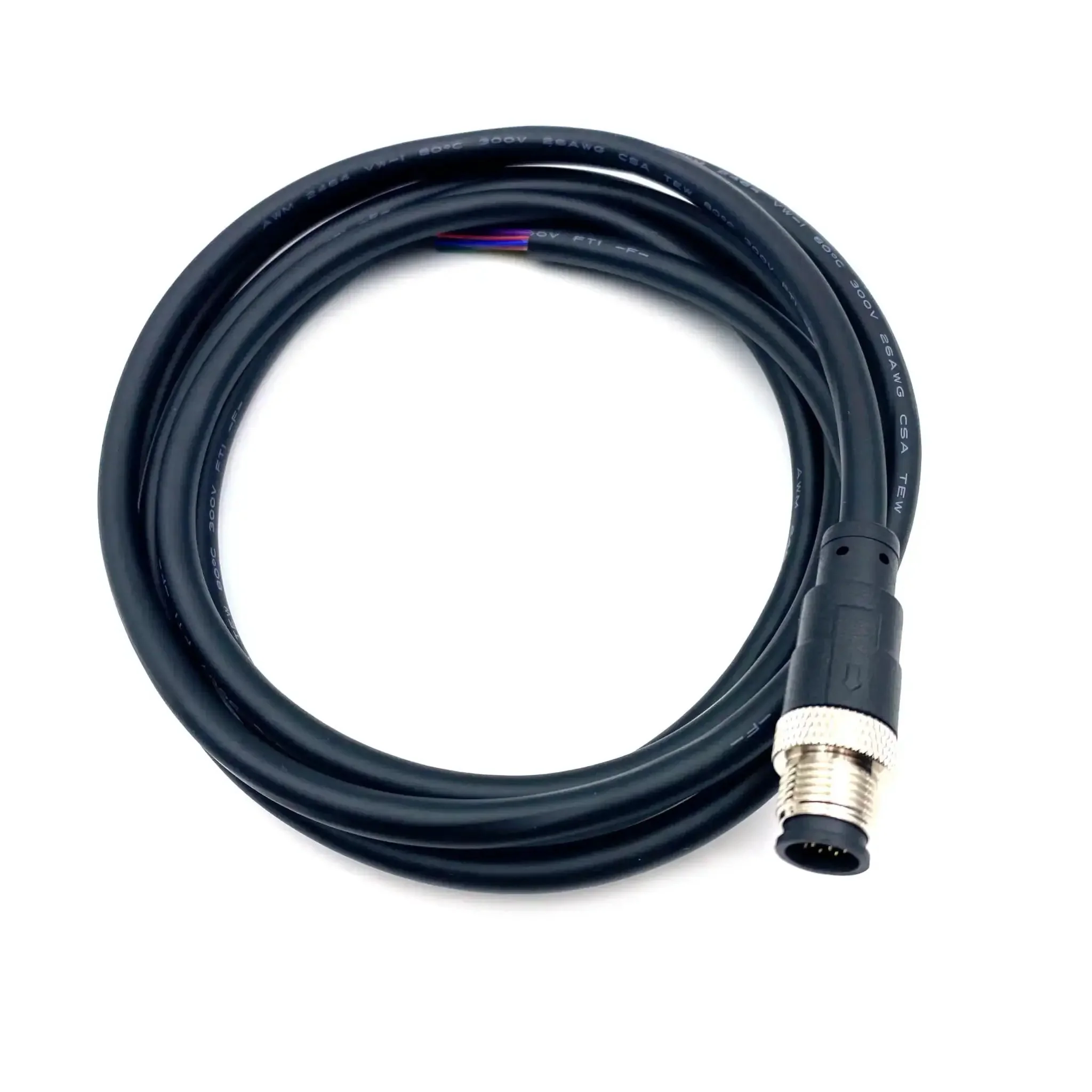 M12 12 Pin Male Connector Cable A Code Straight Molding Wire 2M AWG26 PVC Jacket Industrial Sensor Cable With Brass Gold Plated Contacts For Field Devices And Terminal Blocks No Fuss Plug And Play - Image 8