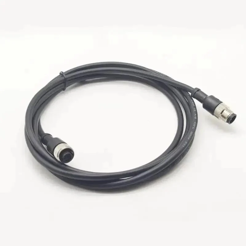 M12 4 Pin A Code Male To Female Connector Cable 1 Meter Waterproof IP67 Aviation Sensor Actuator Wire For Easy Plug And Play Industrial Use 250V 4A Gold Plated Contacts PVC Lead - Image 3