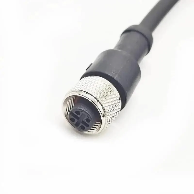 M12 4 Pin A Code Male To Female Connector Cable 1 Meter Waterproof IP67 Aviation Sensor Actuator Wire For Easy Plug And Play Industrial Use 250V 4A Gold Plated Contacts PVC Lead - Image 5
