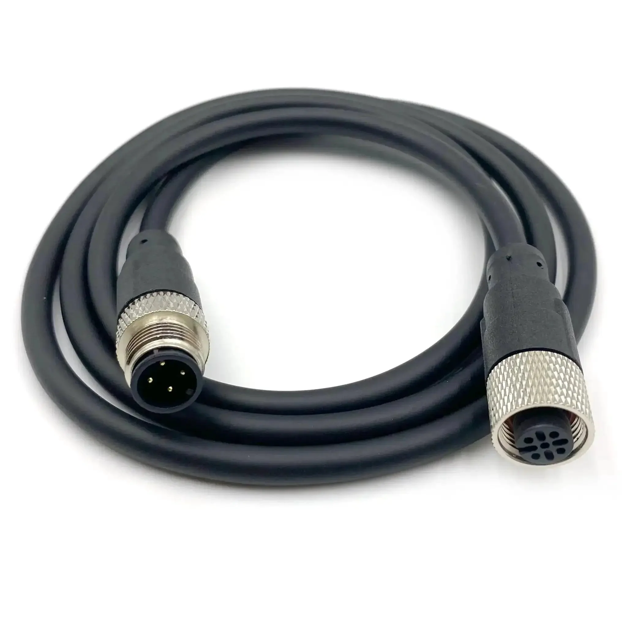 M12 4 Pin A Code Male To Female Connector Cable 1 Meter Waterproof IP67 Aviation Sensor Actuator Wire For Easy Plug And Play Industrial Use 250V 4A Gold Plated Contacts PVC Lead - Image 7