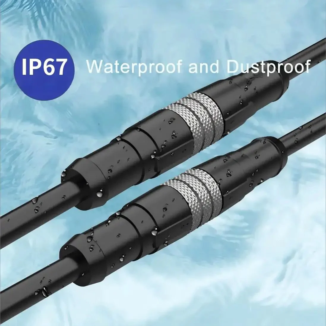 M12 4 Pin A Coded Connector Cable Straight Male To Female Unshielded IP67 Waterproof 250V 4A PVC AWG22 2M Tough As Nails All Weather Industrial Automation And Aircraft Sensor Cable For Harsh Environments - Image 7