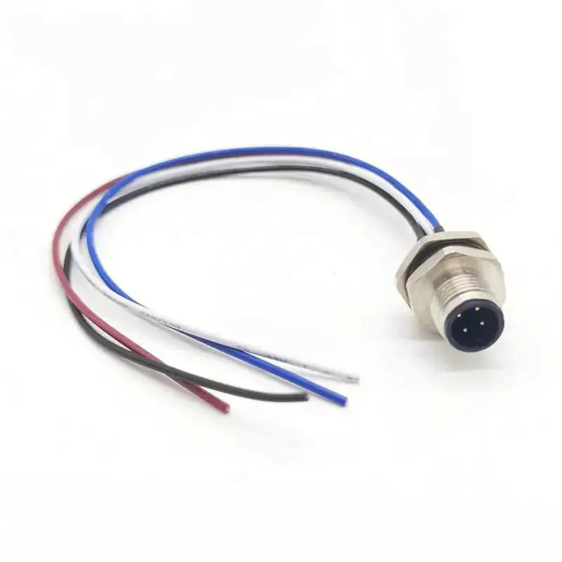 M12 4 Pin A-Coded Straight Male Connector Cable IP67 Waterproof Back-Locking Connector Unshielded PVC Wire 0.5M Sensor Receptacle For Industrial Automation And Harsh Environments - Image 2