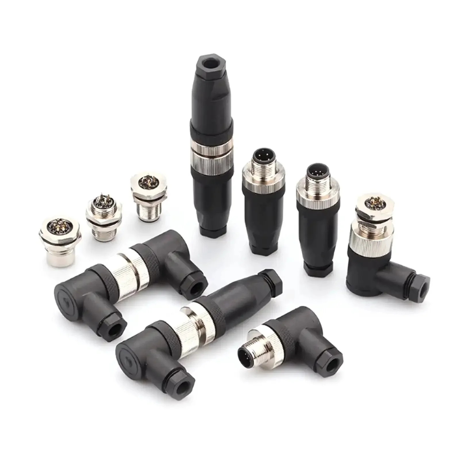 M12 4 Pin D Code Male Connector Field Wireable Adapter IP67 Waterproof Straight Sensor Industrial Circular Connector for PG7 Cable 12mm 250V 4A Electric Bicycle Beefy Rugged Field Ready - Image 4