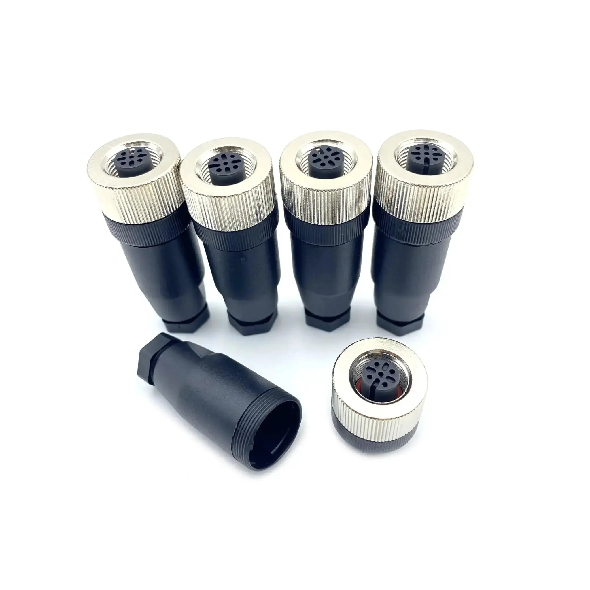 M12 4 Pin Female Connector IP67 Waterproof A Code Industrial Circular Connector Field Assembly Wireable Adapter Unshielded Straight Type Sensor For PG7 Cable 250V 4A Plug And Play Ready - Image 3