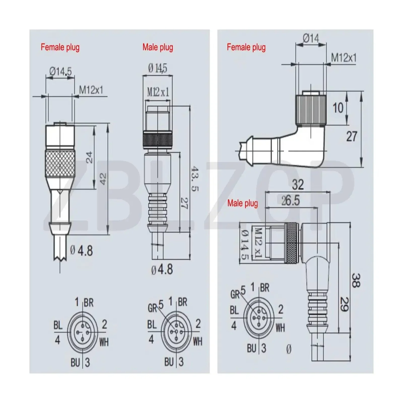 M12 4 Pin Male Actuator Sensor Signal Cable A Coded Shielded For Industrial Automation Control Fieldbus Module 3M Straight Male To Open Connector Beast Three Meter - Image 4