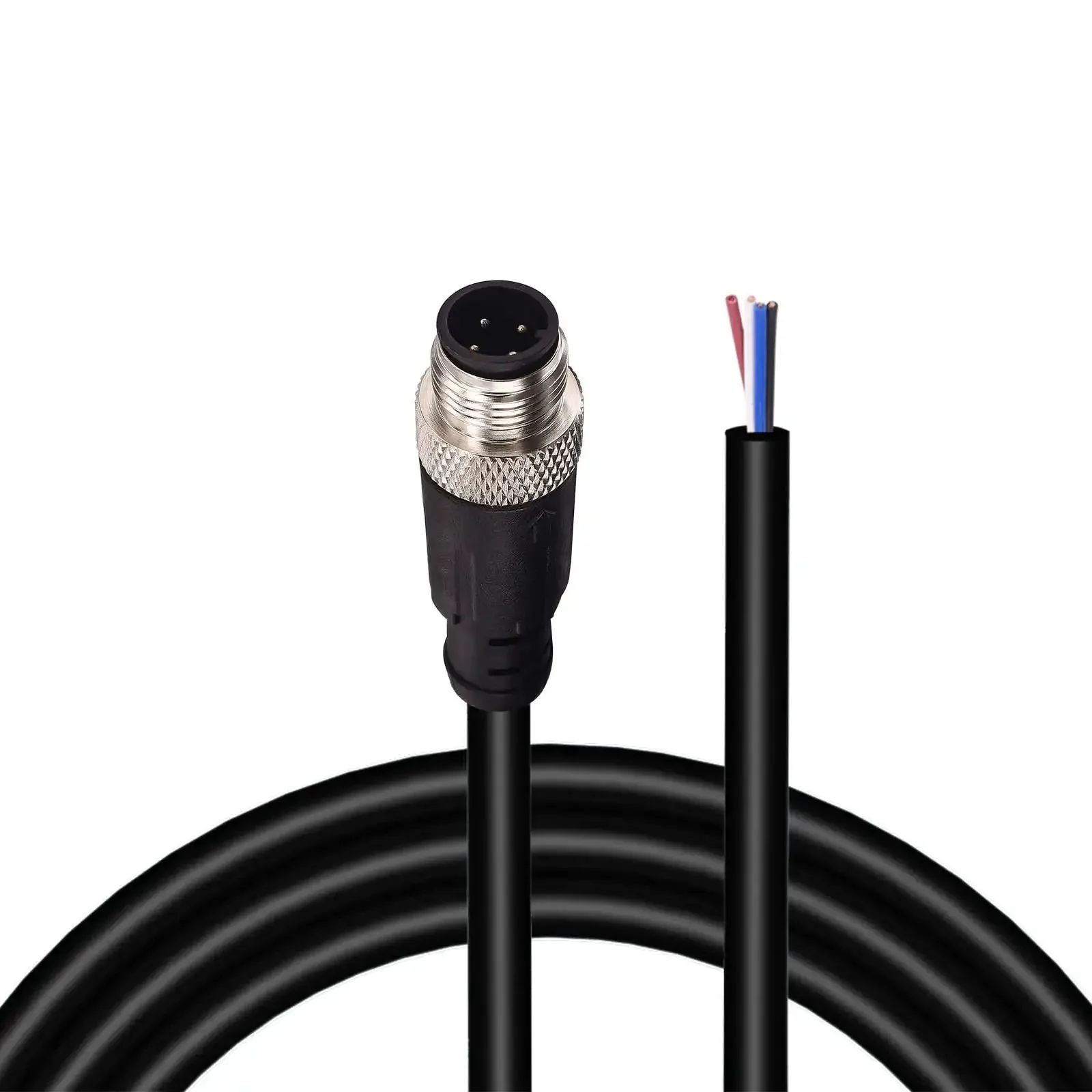 M12 4 Pin Sensor Connector Cable Straight Male Aviation Wire 6.5Ft Waterproof IP67 Lead For Industrial Automation Control Fieldbus Module Device Network Rock Solid Pro Grade Heavy Duty